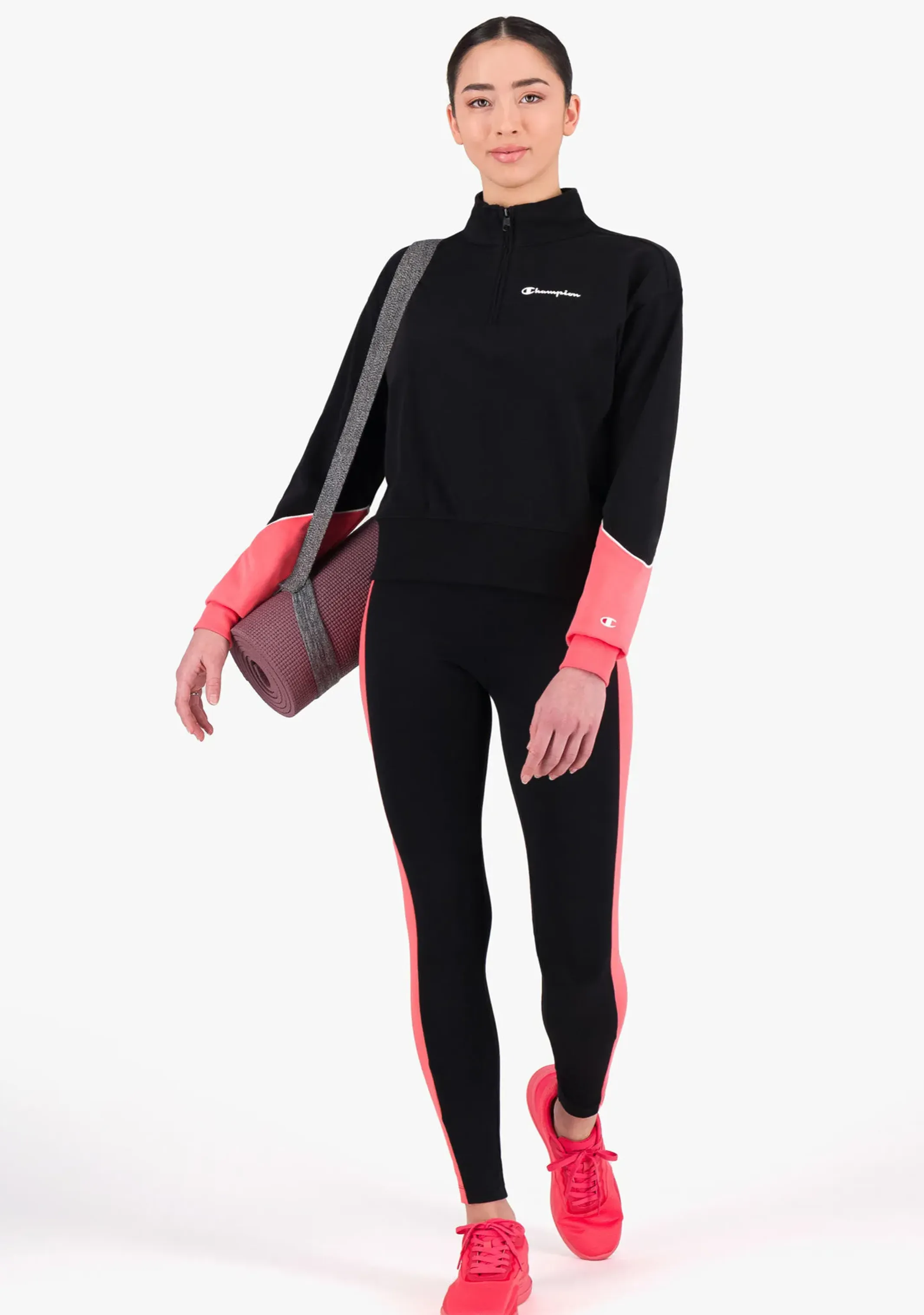 Champion Damen EU Rochester Neo Viertelzip Pullover <br> CTE8A1
