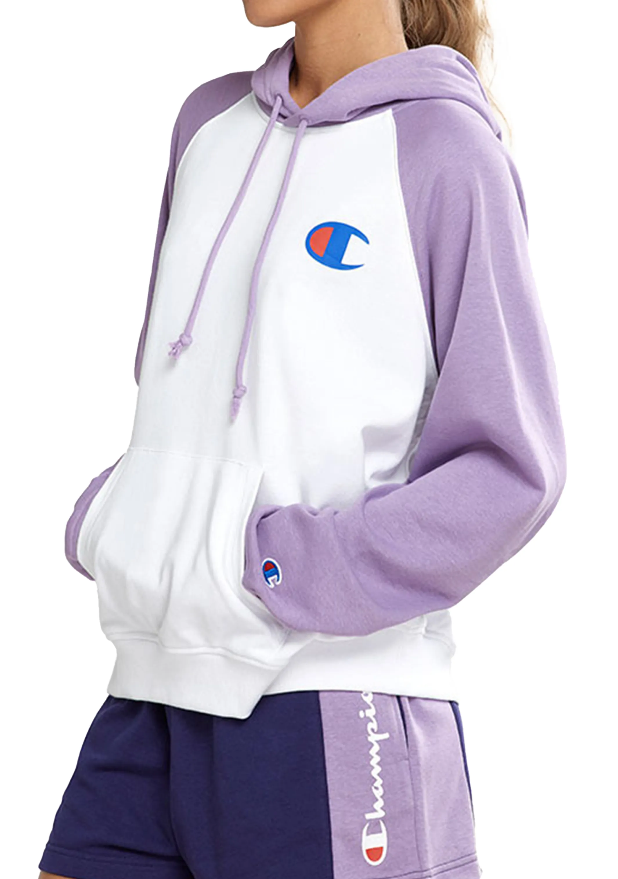 Champion Damen French Terry Colour Block Hoodie <br> CTK9N 224