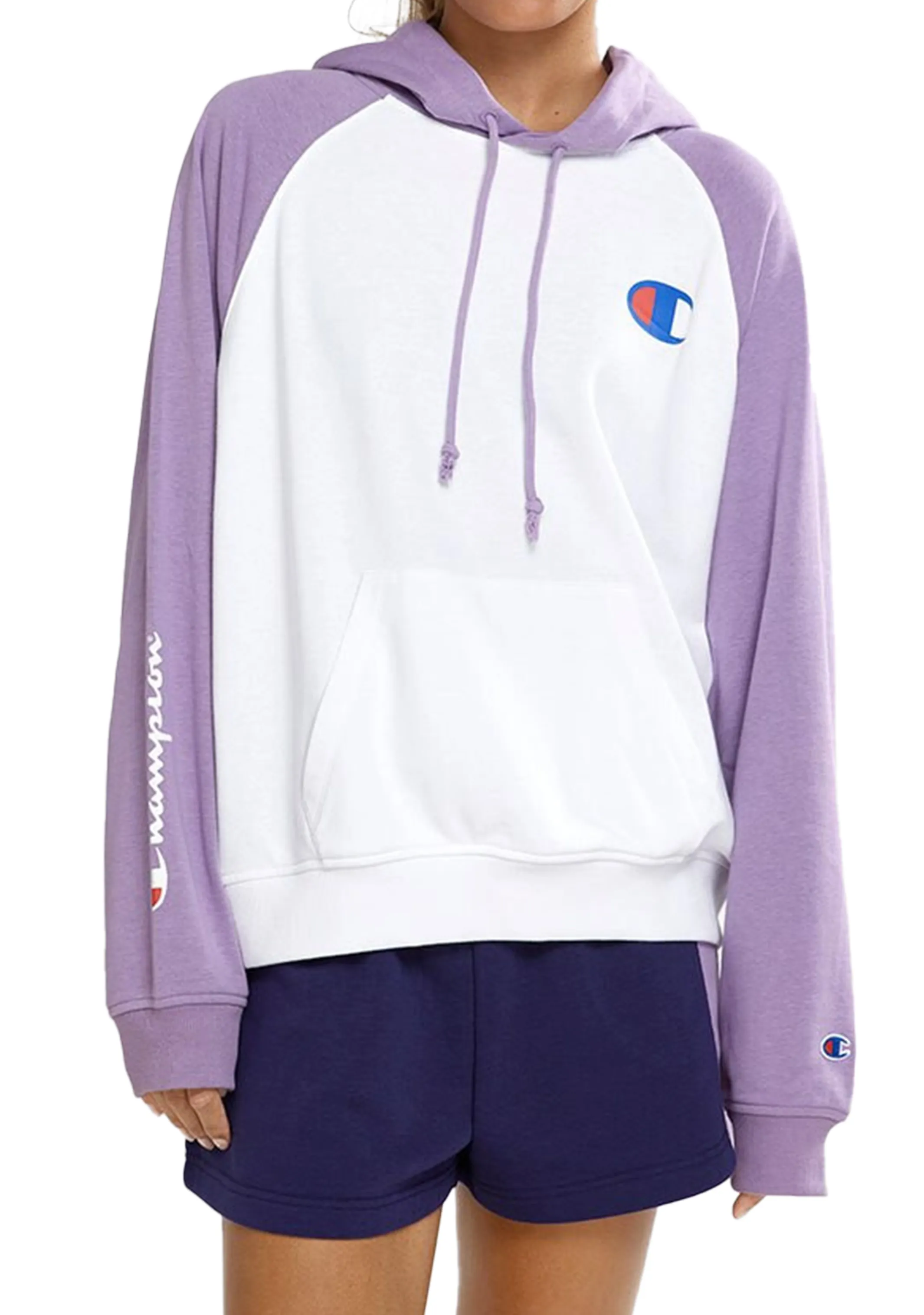 Champion Damen French Terry Colour Block Hoodie <br> CTK9N 224