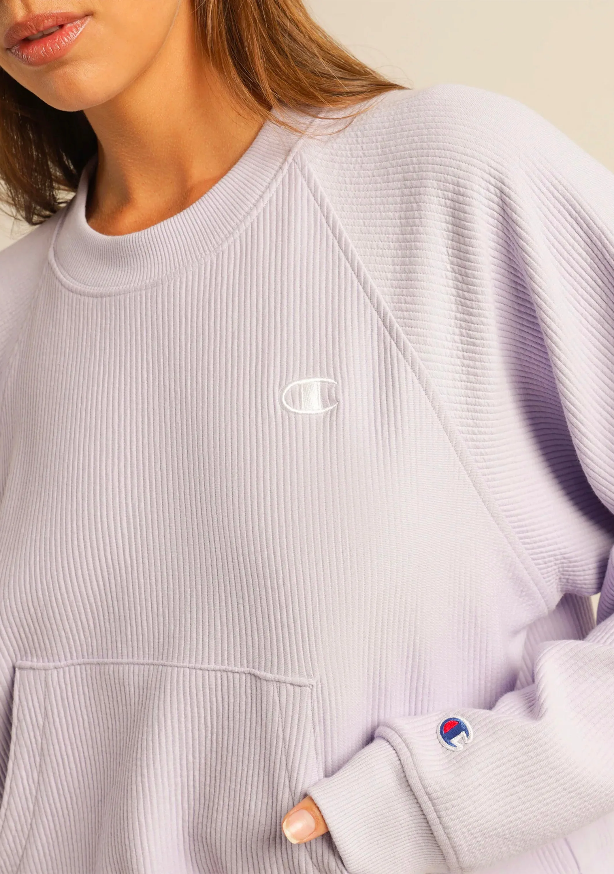 Champion Damen Lifestyle Flatback Rippenstrick-Pullover