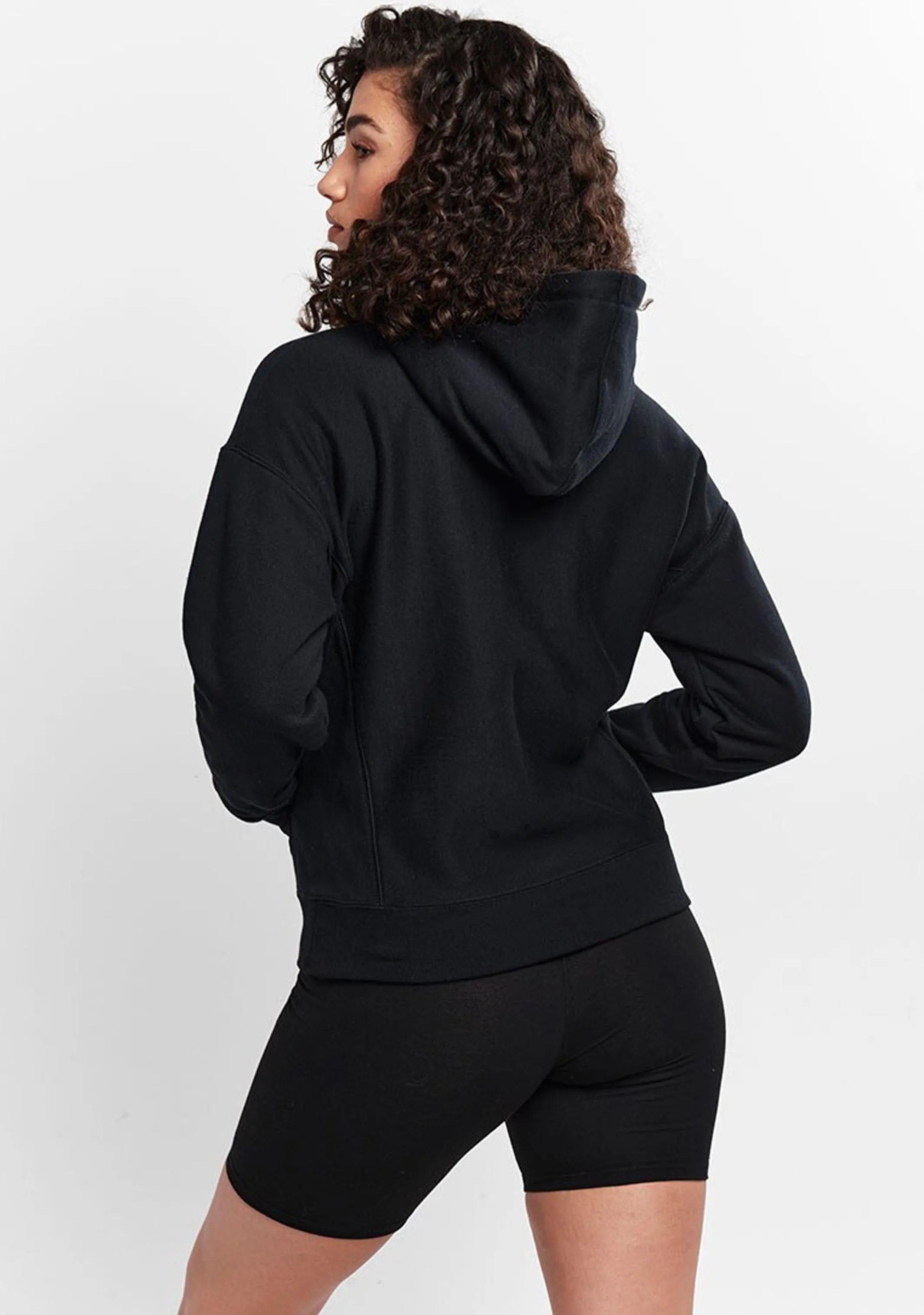 Champion Women’s Reverse Weave C Logo Regular Fit Kapuzenpullover Schwarz