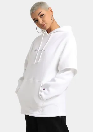Champion Damen Reverse Weave Liquid Layer Kapuzenpullover <br> CT4EN WIT