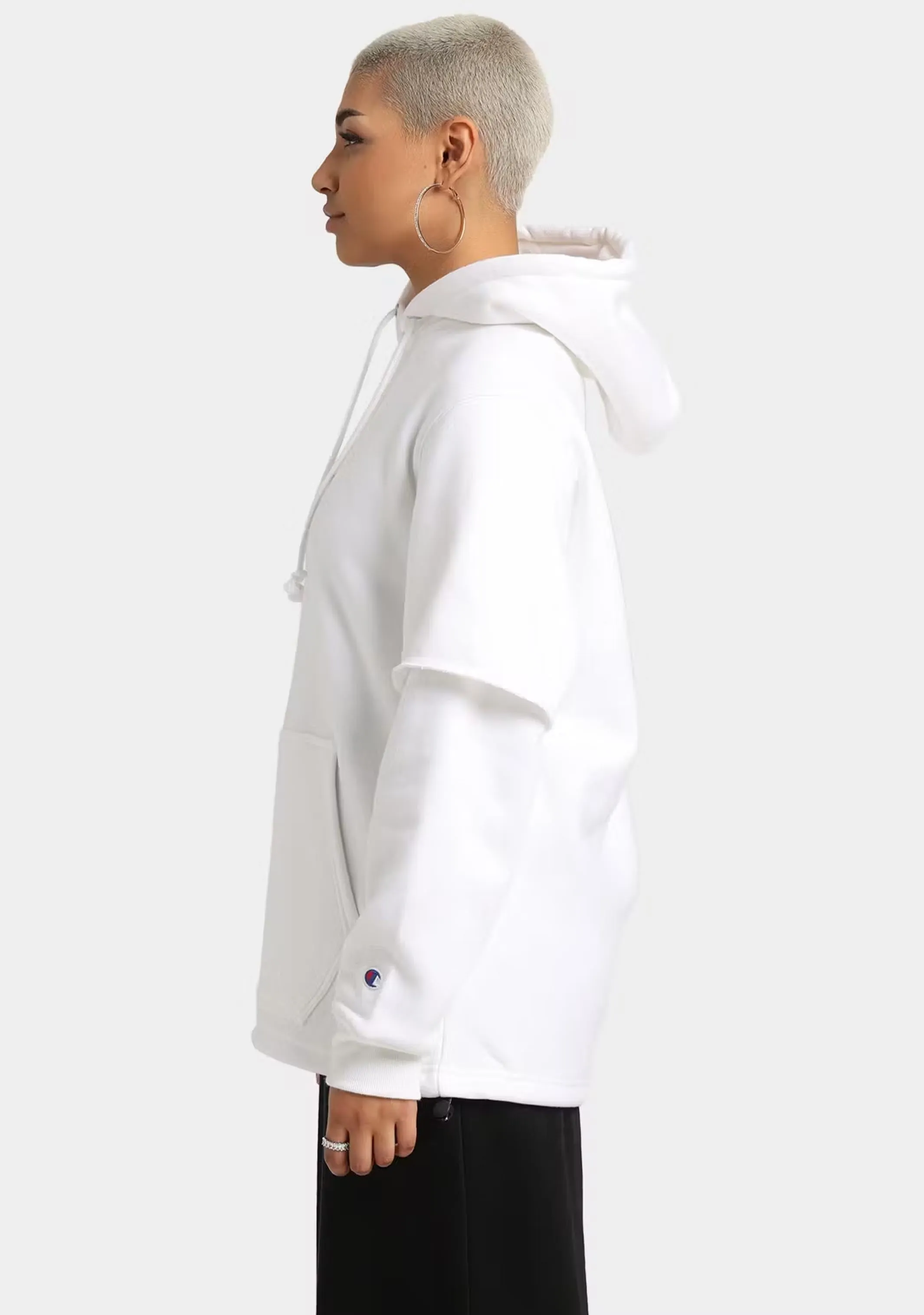 Champion Damen Reverse Weave Liquid Layer Kapuzenpullover <br> CT4EN WIT