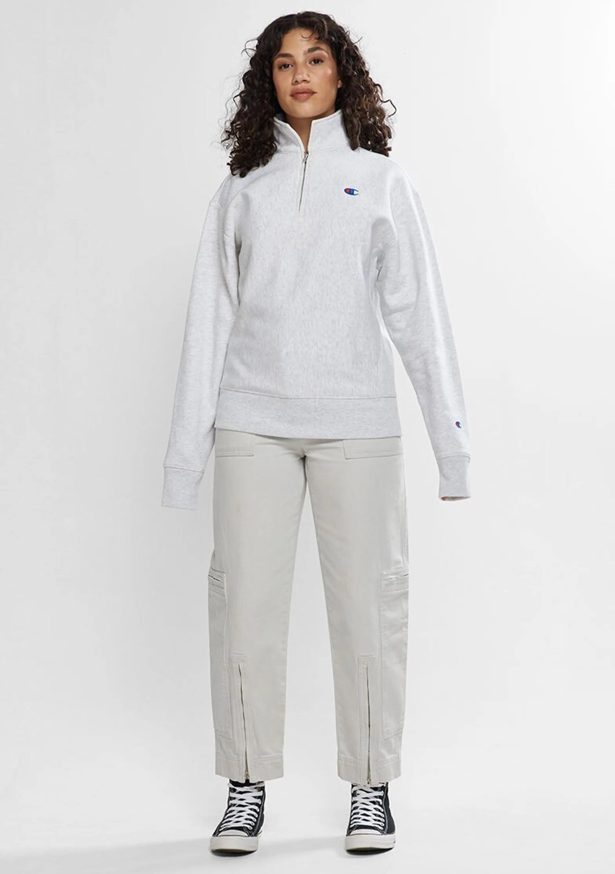 Champion Damen Reverse Weave Übergroße Viertel-Reißverschluss <BR> CTEDA1 429