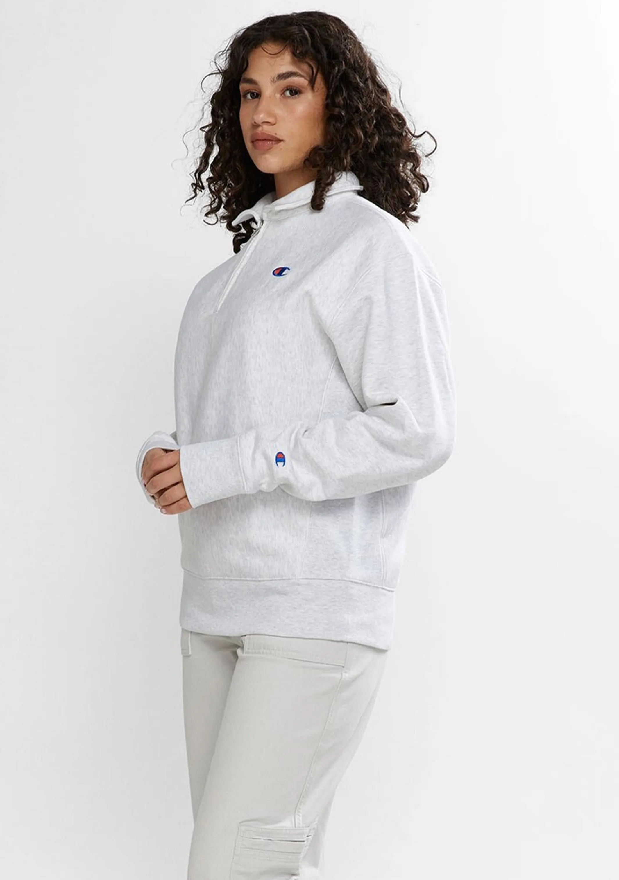Champion Damen Reverse Weave Übergroße Viertel-Reißverschluss <BR> CTEDA1 429