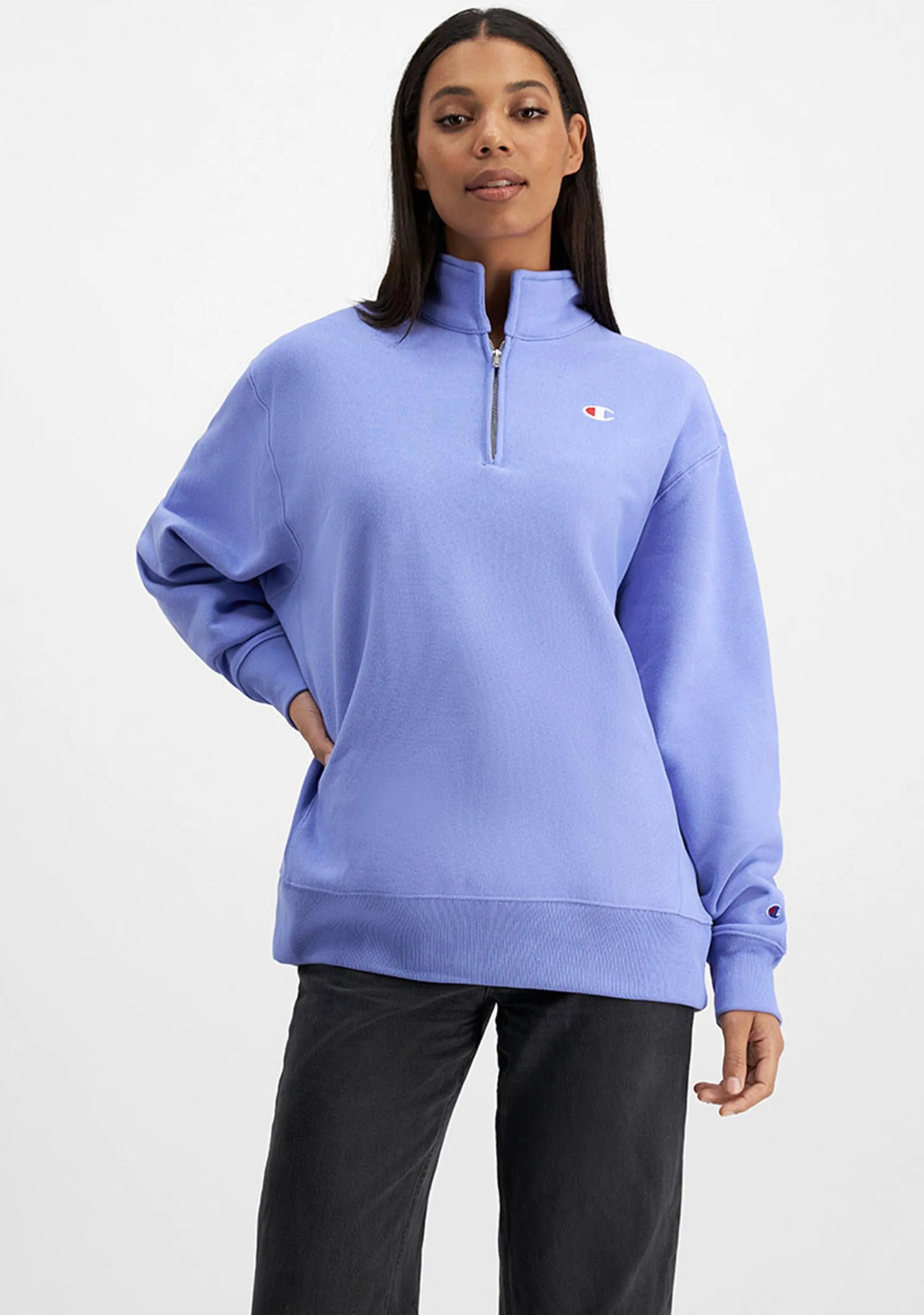 Champion Damen Reverse Weave Oversize Viertelreißer <BR> CTEDA1 HMJ
