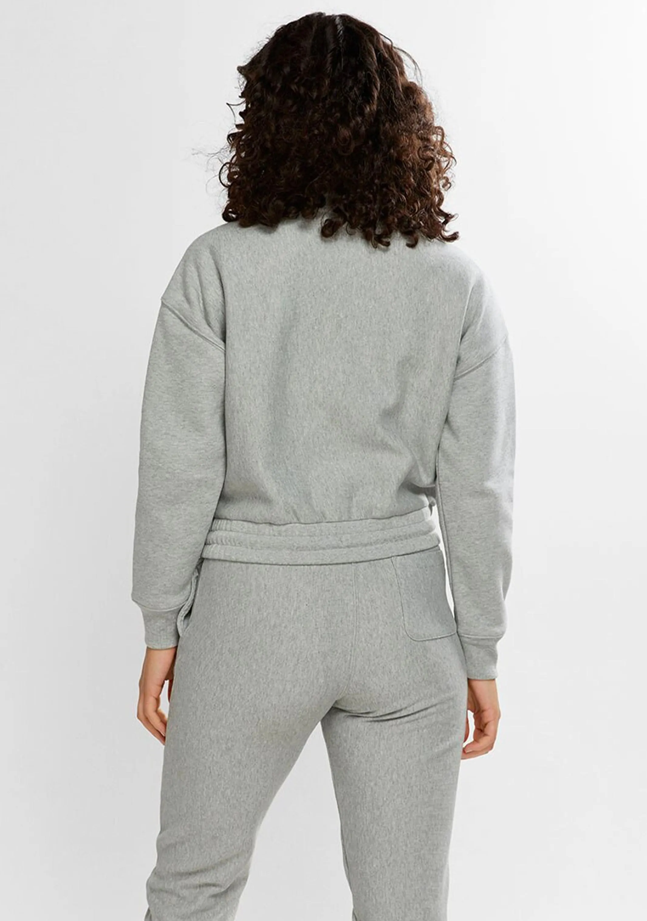 Champion Damen Reverse Weave Viertelreißverschluss Pullover Grau <br> CTKMN A3R