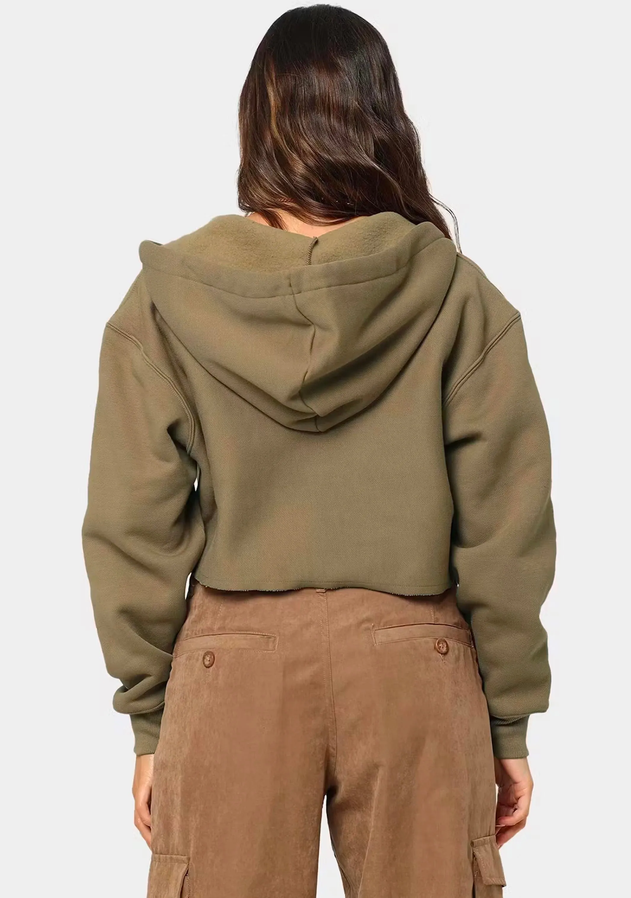 Champion Damen Reverse Weave Crop Hoodie mit Seitenschlitzen