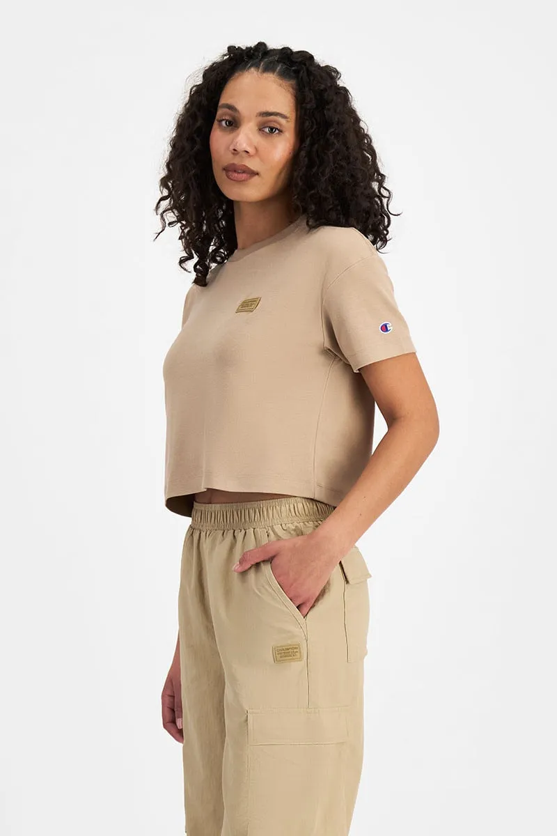 CHAMPION DAMEN ROCHESTER BASIS TAN T-SHIRT