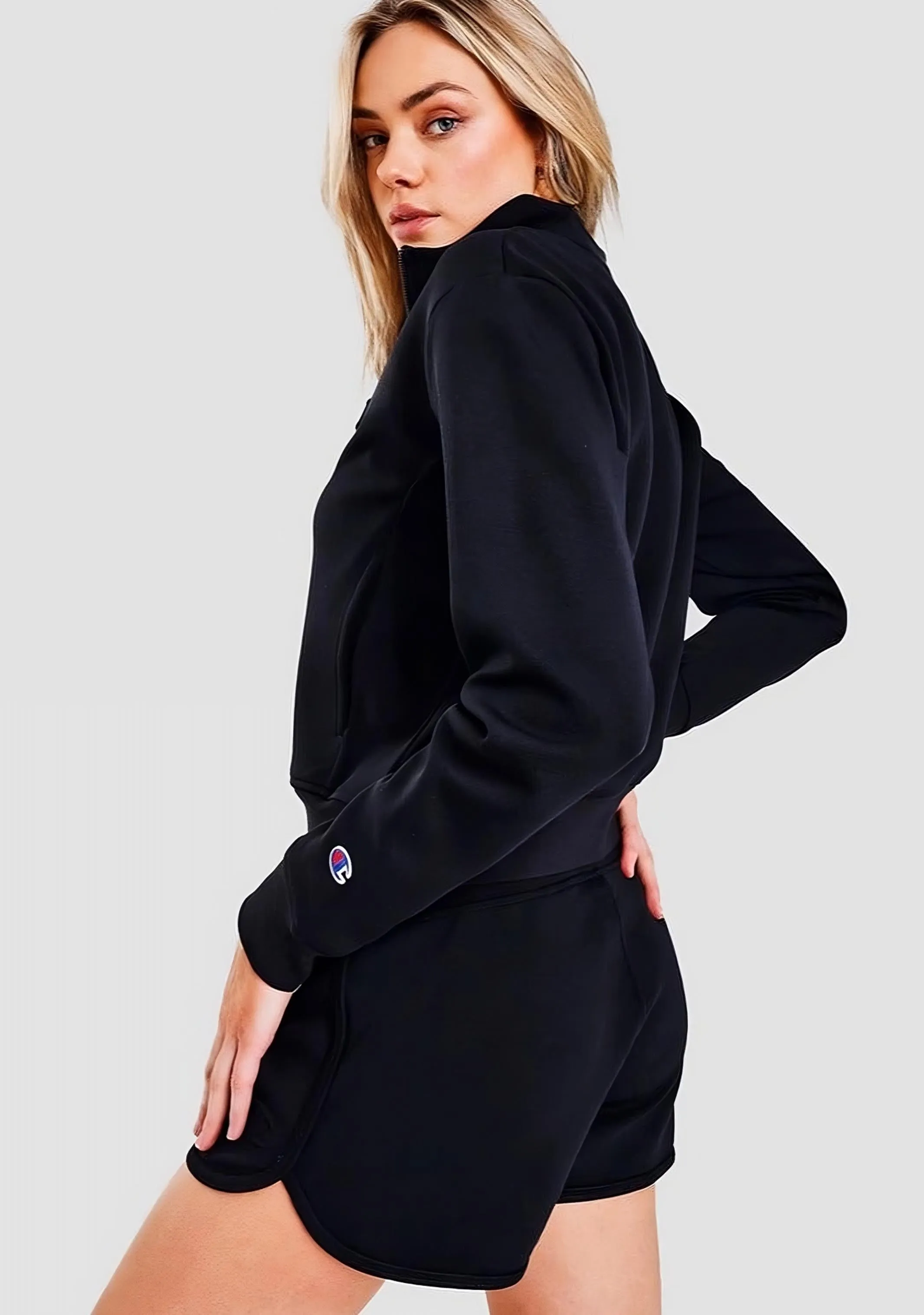 Champion Damen Rochester Tech Viertelzip <BR> CRL8N BAC