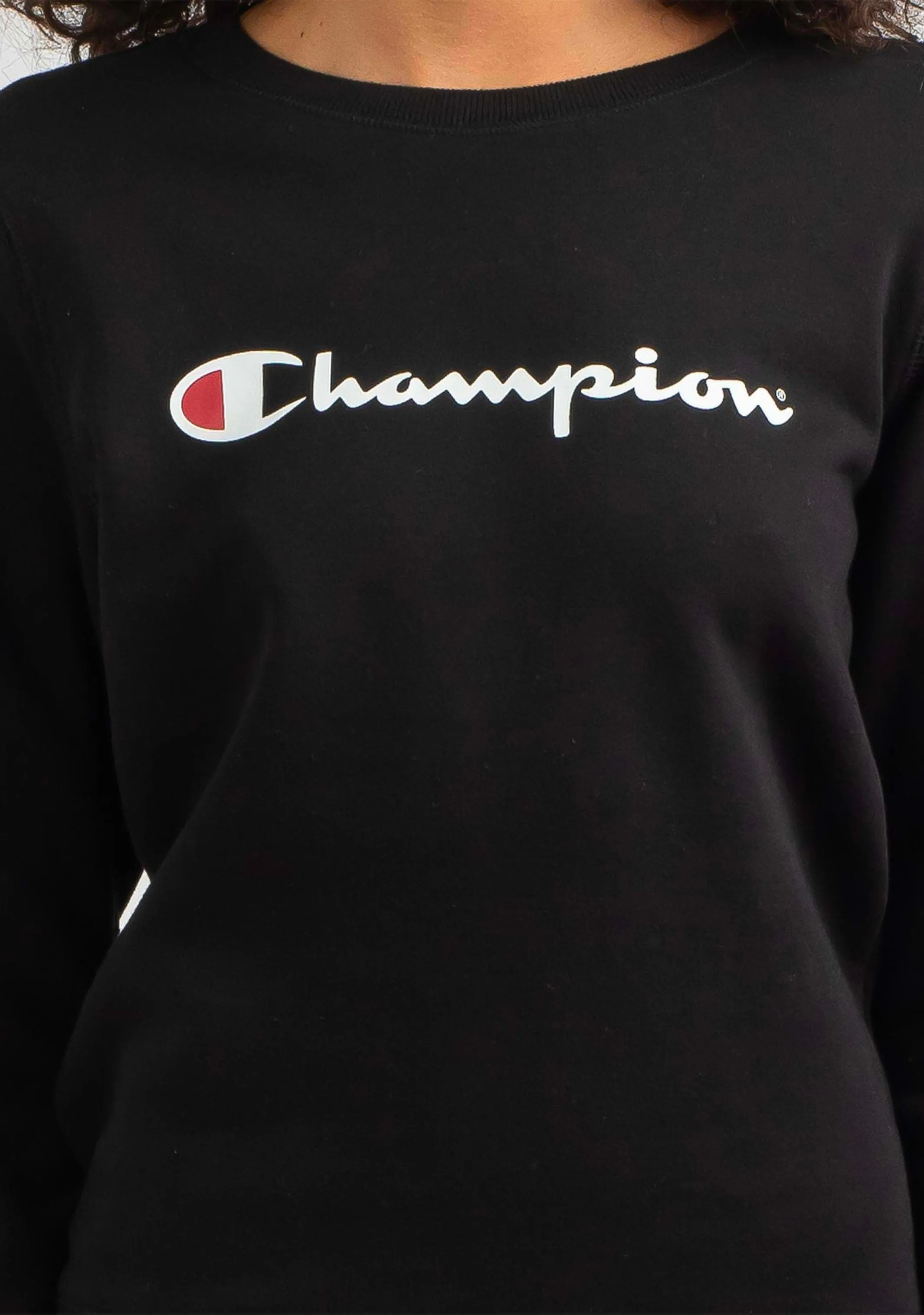 Champion Women’s Script Crew Schwarz