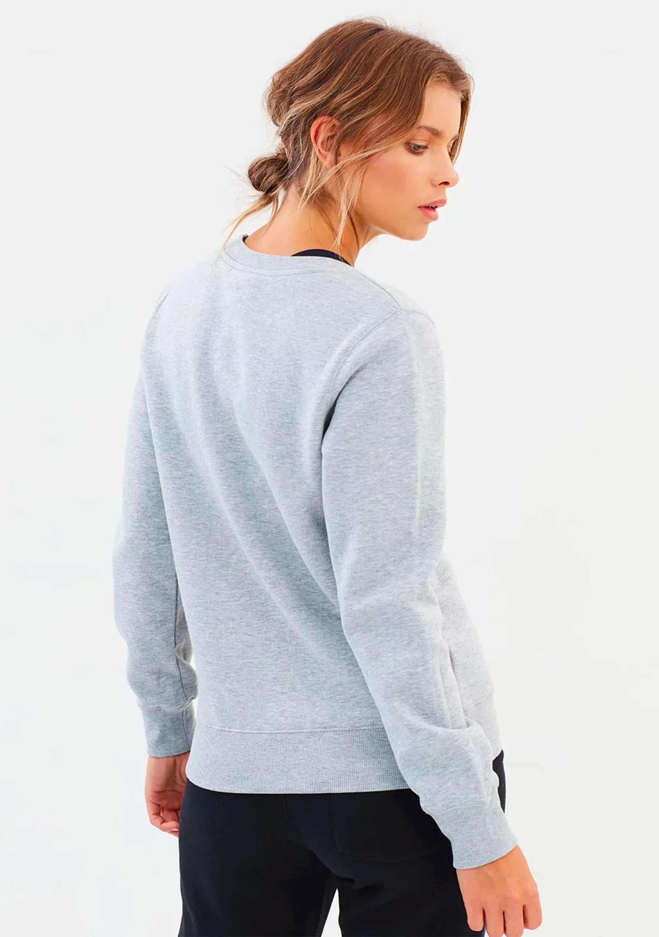 Champion Damen Script Crew Oxford Heather