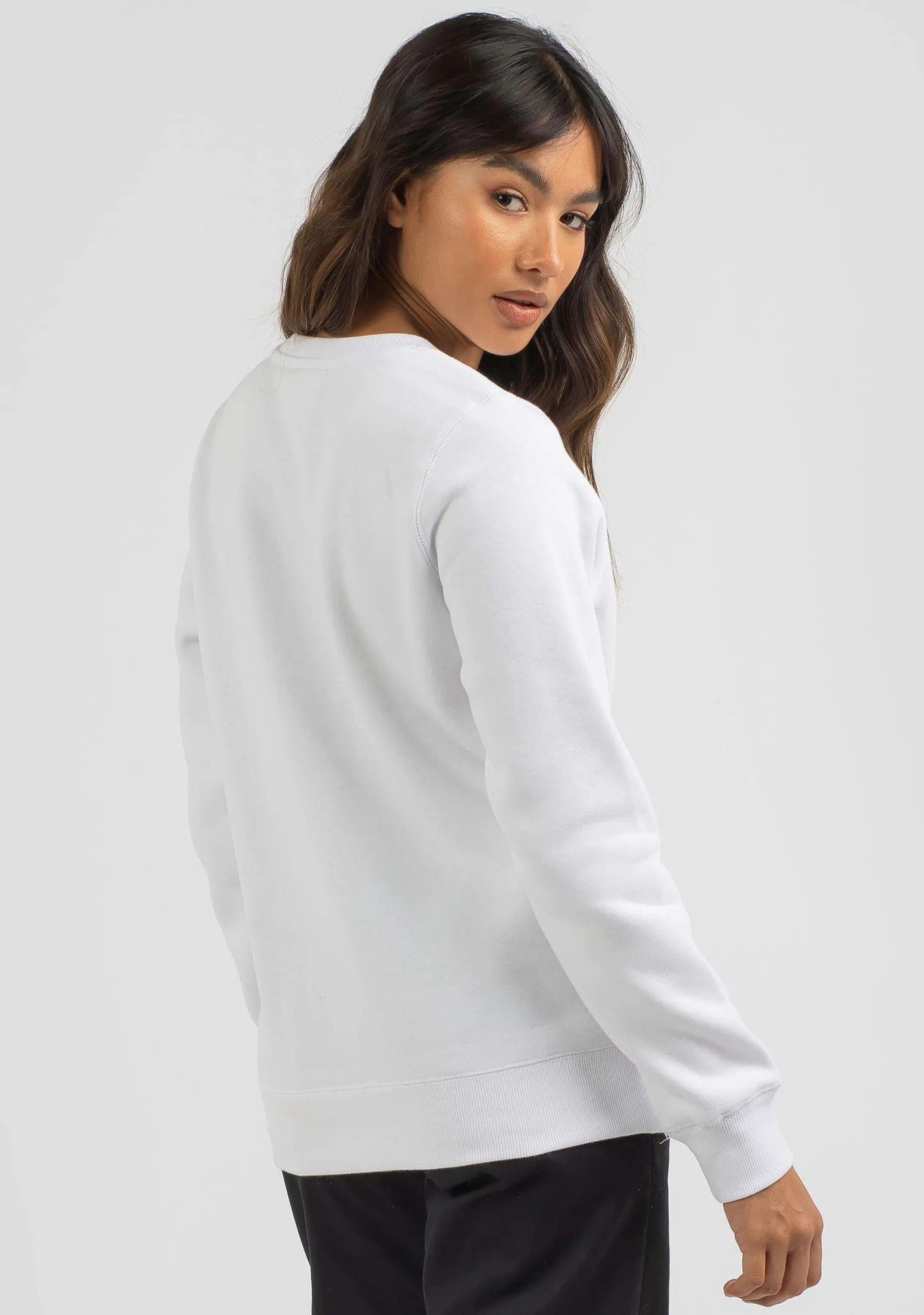 Champion Damen Script Crew Weiß