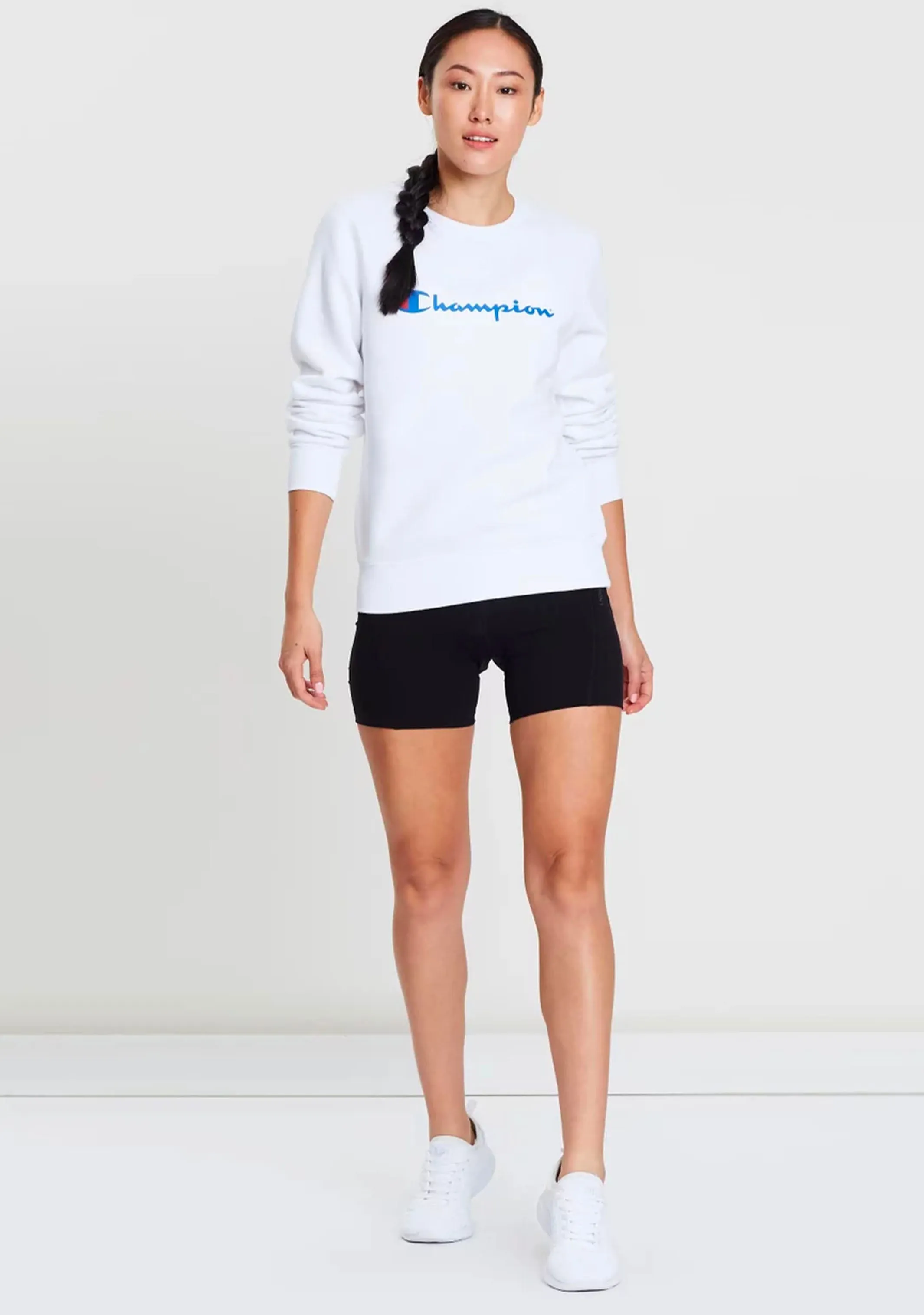 Champion Damen Script Crew Weiß