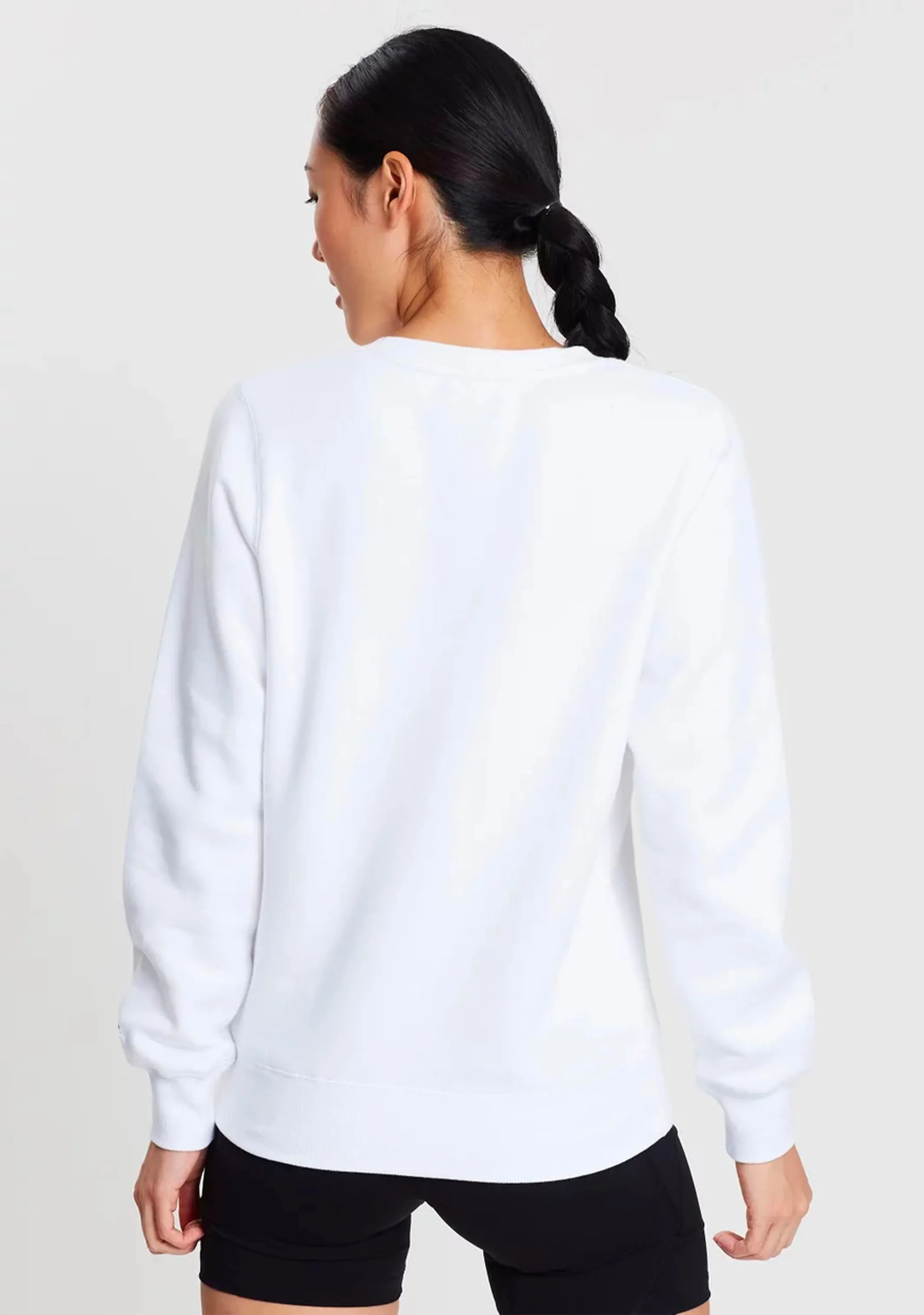 Champion Damen Script Crew Weiß