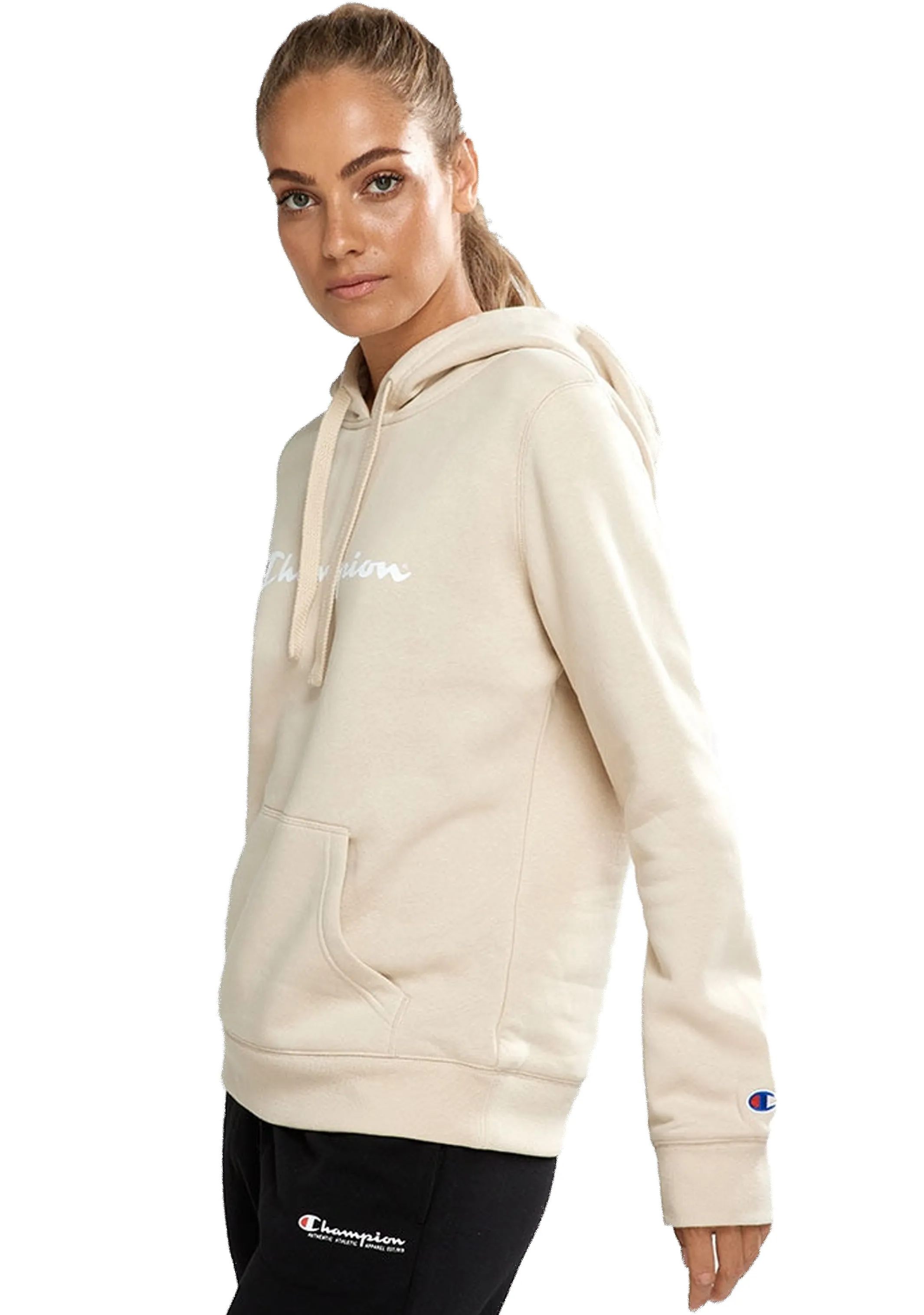 Champion Women’s Script Hoodie Creme