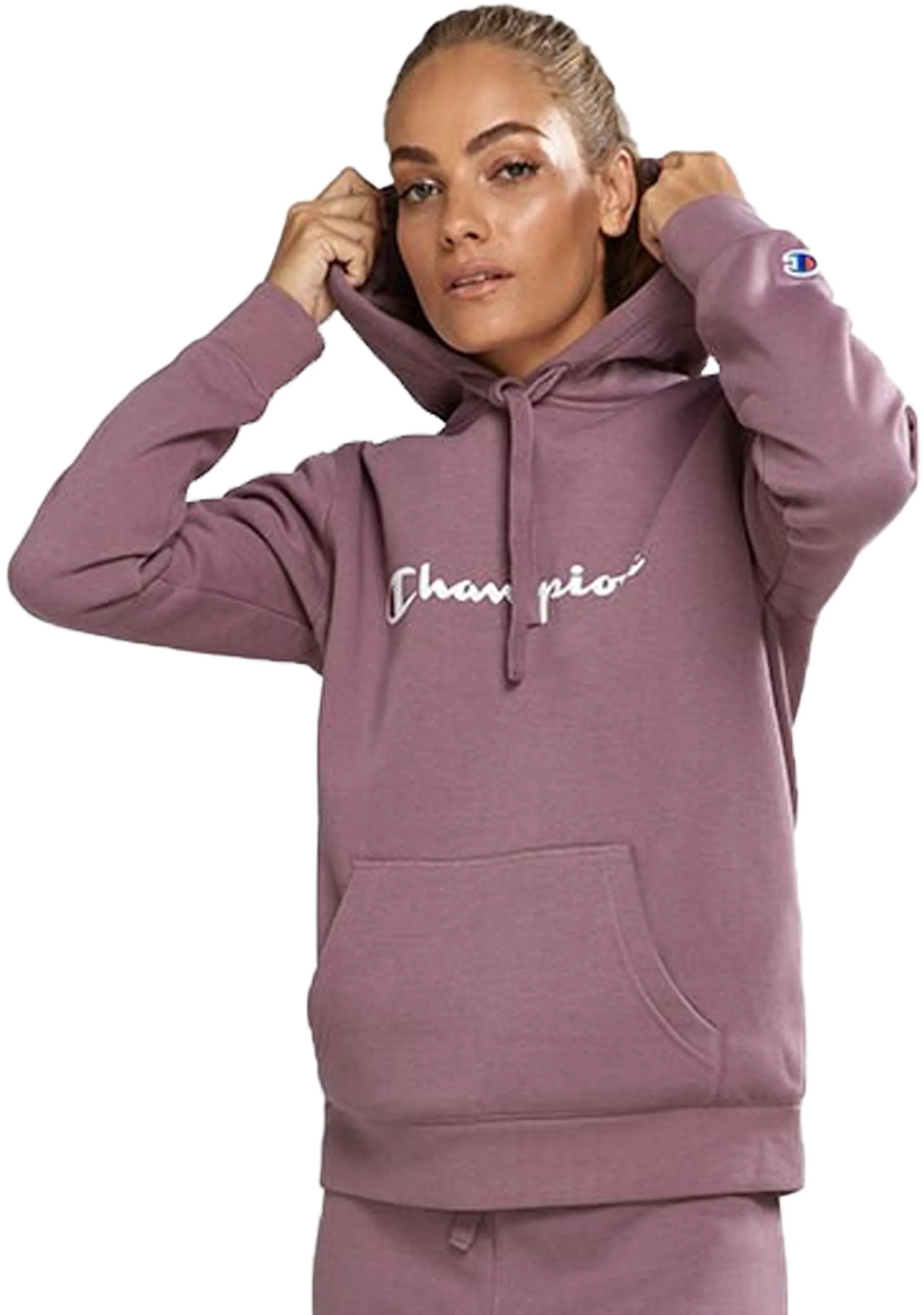 Champion Damen Script Hoodie Lila
