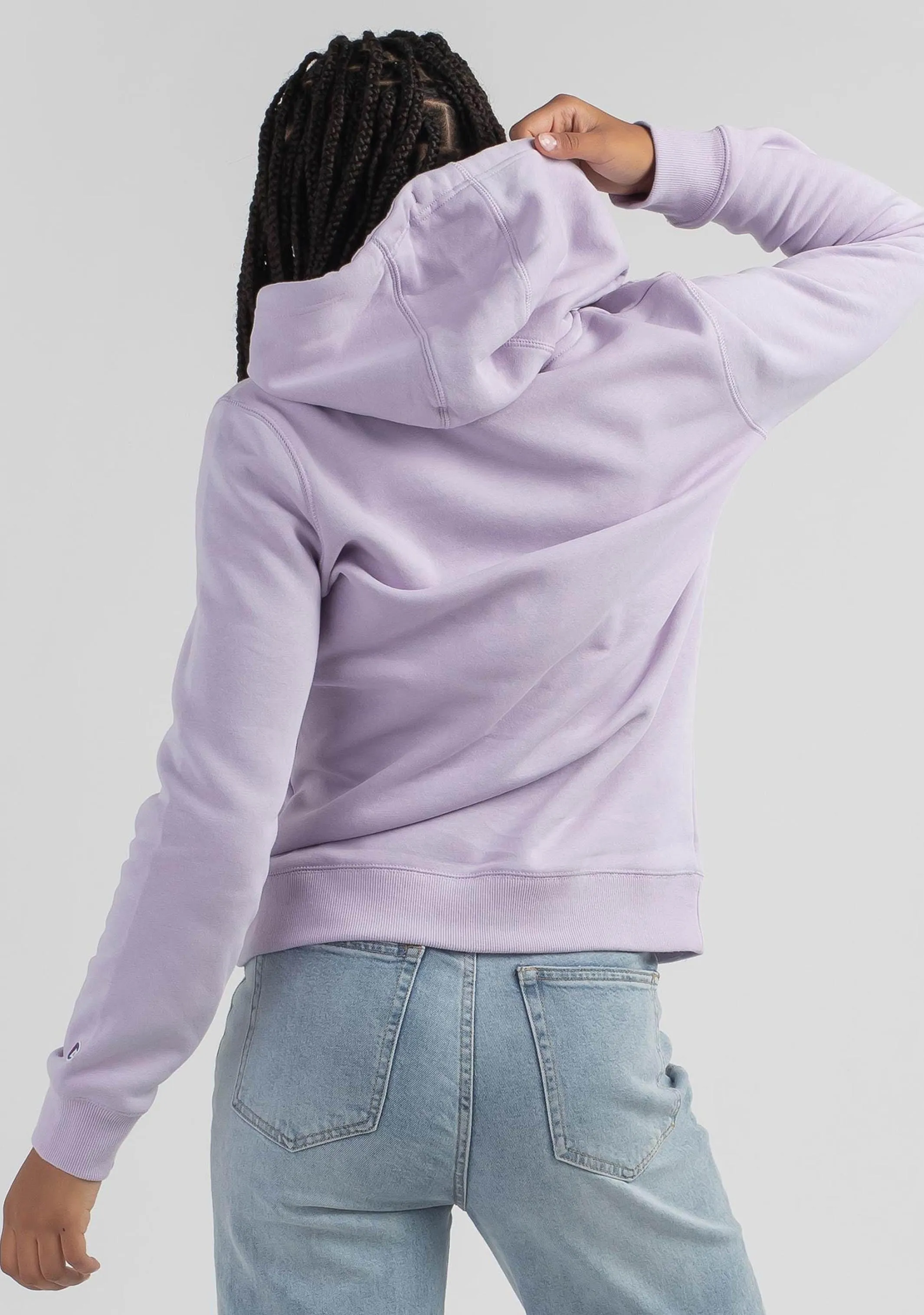 Champion Damen Script Logo Hoodie Lila