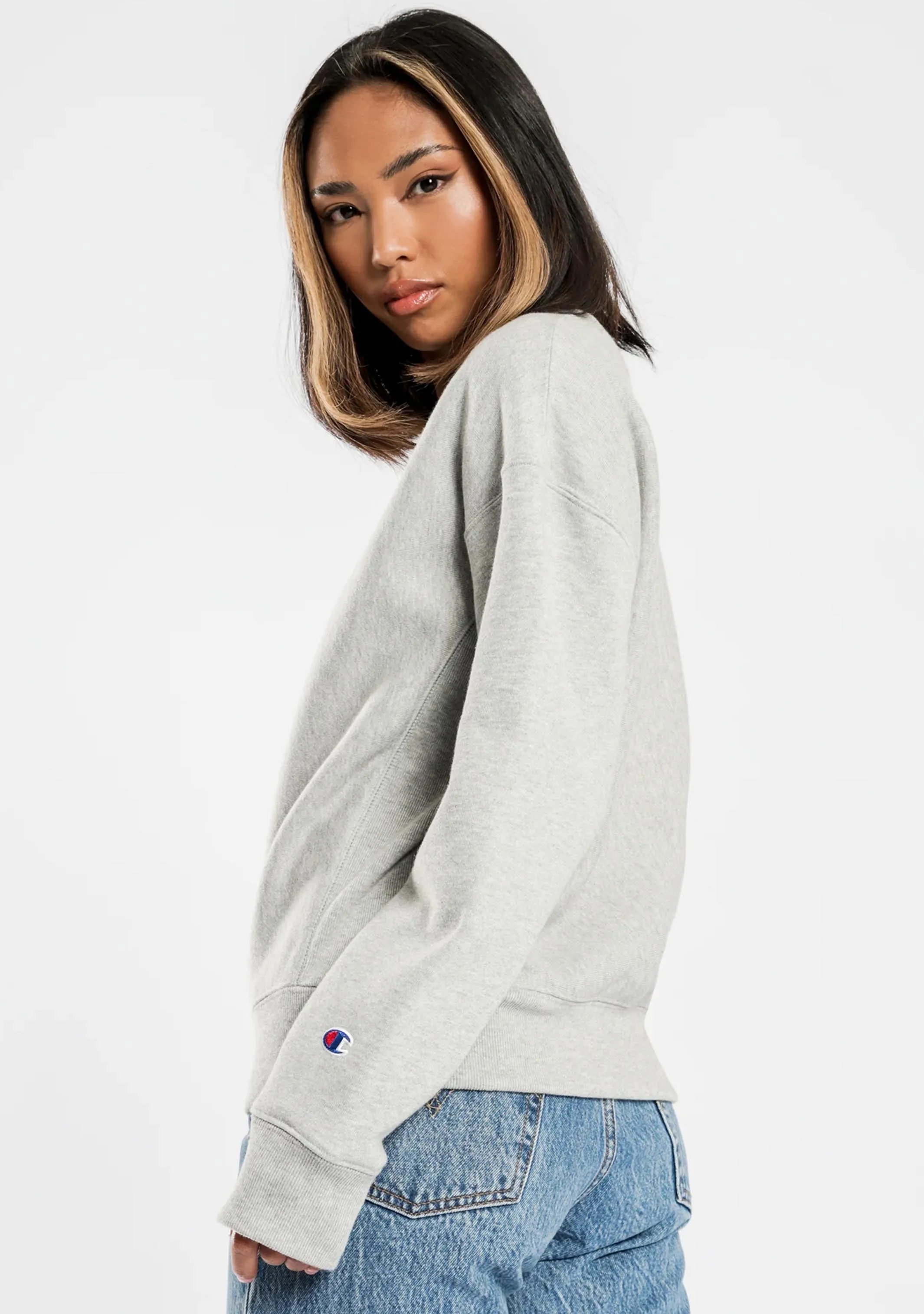 Champion Damen Small C Logo Crew <br> CWFCN E8C