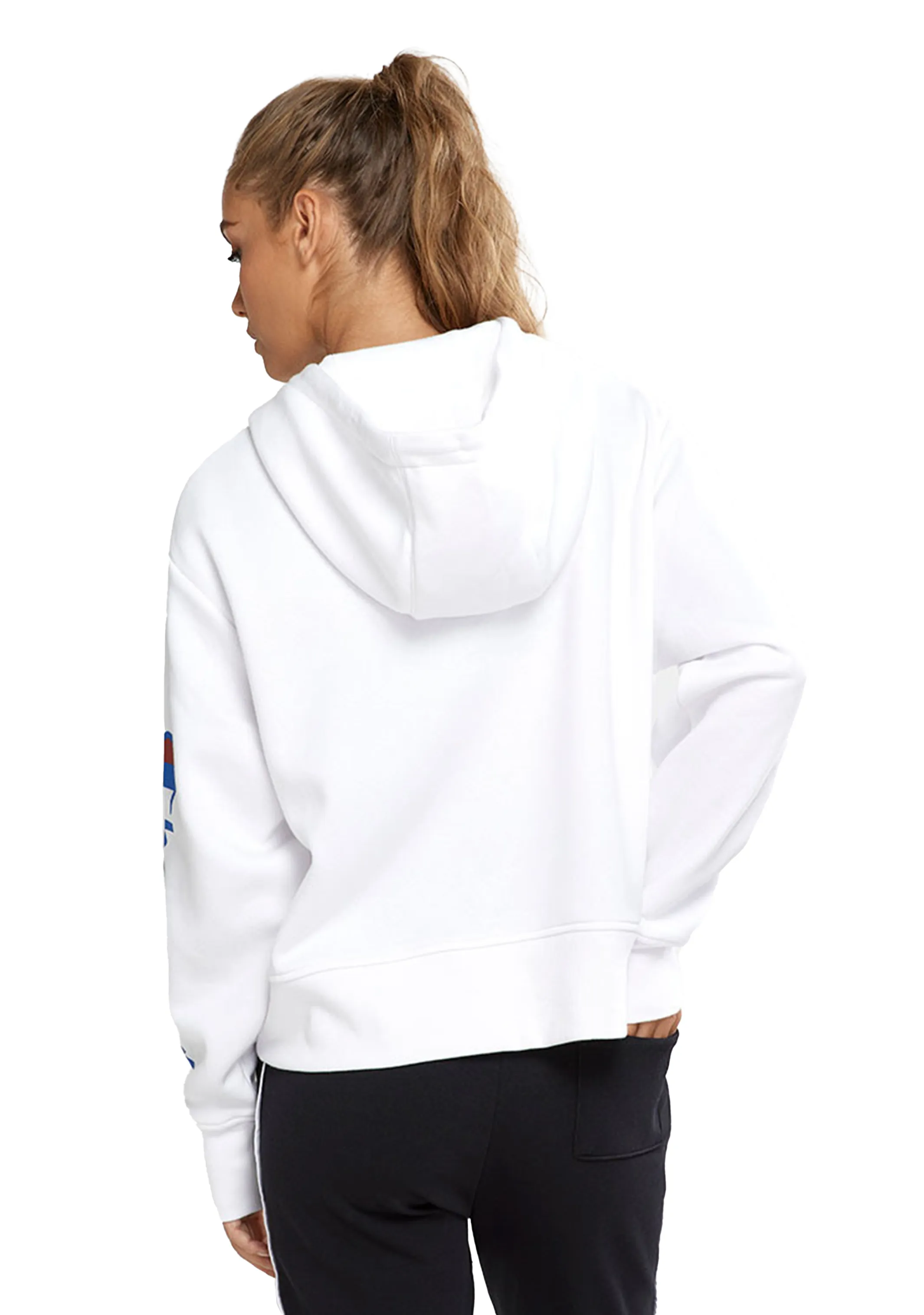 Champion Damen Sportliches Grafik Hoodie Weiß <br> CTMWN 7MY