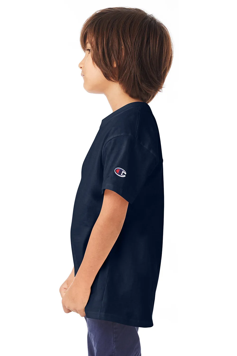 Champion Jugend Kurzarm Rundhals T-Shirt - Marineblau