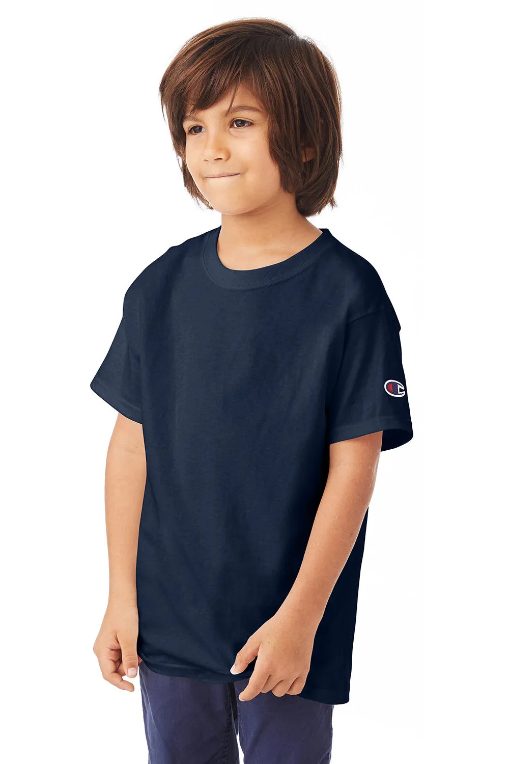 Champion Jugend Kurzarm Rundhals T-Shirt - Marineblau