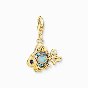 Charm Club Goldbeschichtetes Mehrfarbiges Fisch-Charm 1921-959-7 Thomas Sabo Sammel-Charms