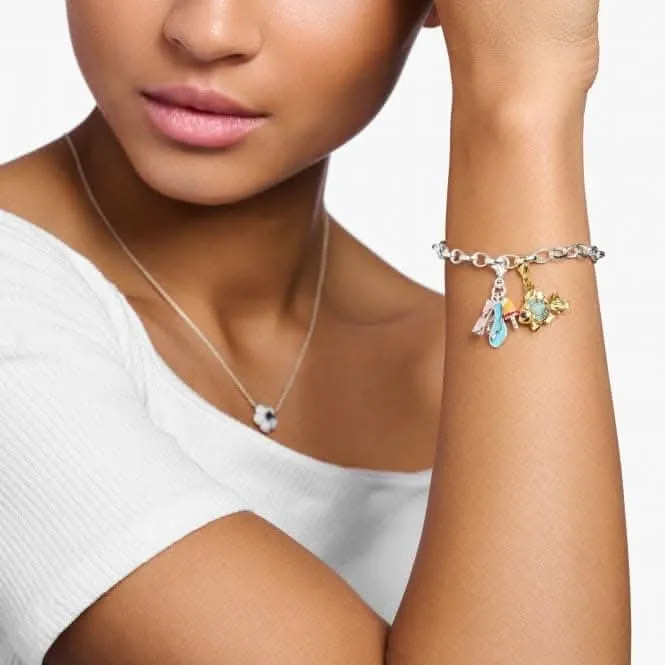 Charm Club Goldbeschichtetes Mehrfarbiges Fisch-Charm 1921-959-7 Thomas Sabo Sammel-Charms