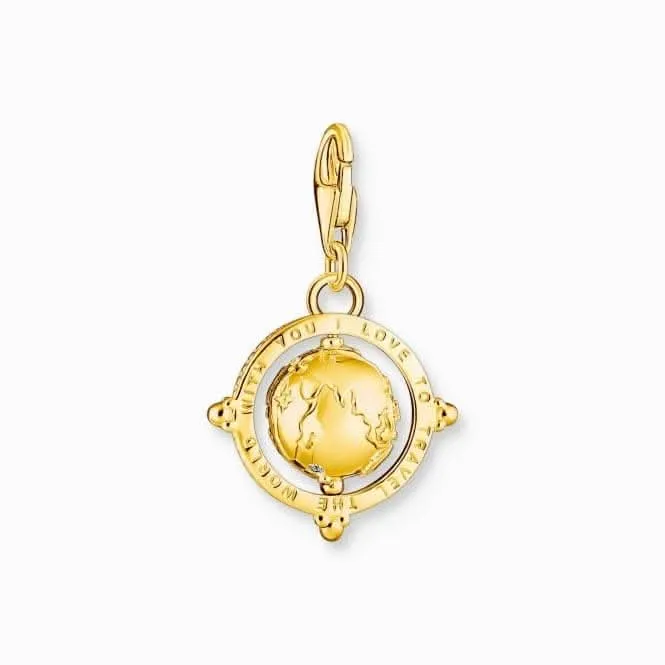 Charm Club Vergoldetes Mehrfarbiges Globus-Anhänger 1923-488-7 Thomas Sabo Sammelbare Charms
