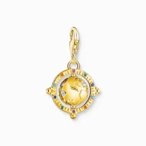 Charm Club Vergoldetes Mehrfarbiges Globus-Anhänger 1923-488-7 Thomas Sabo Sammelbare Charms