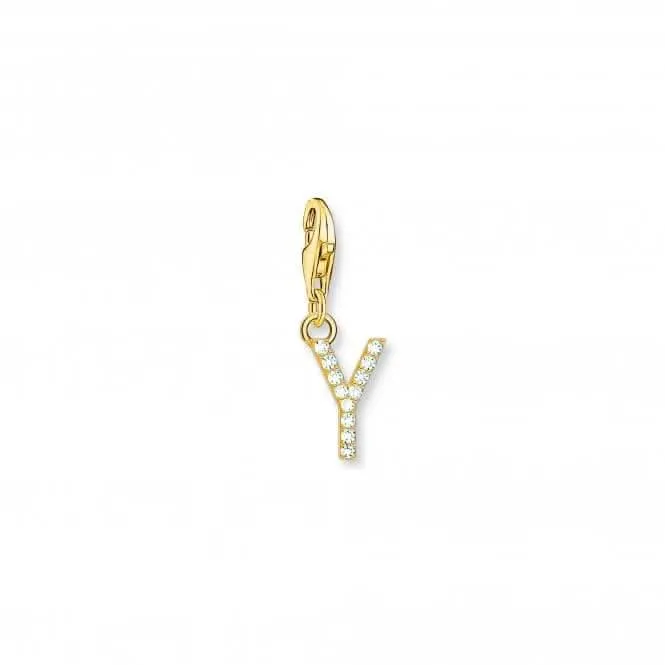 Charmista Vergoldetes Zirkonia Buchstaben Y Charmanhänger 1988-414-14 Thomas Sabo Sammelbare Charms