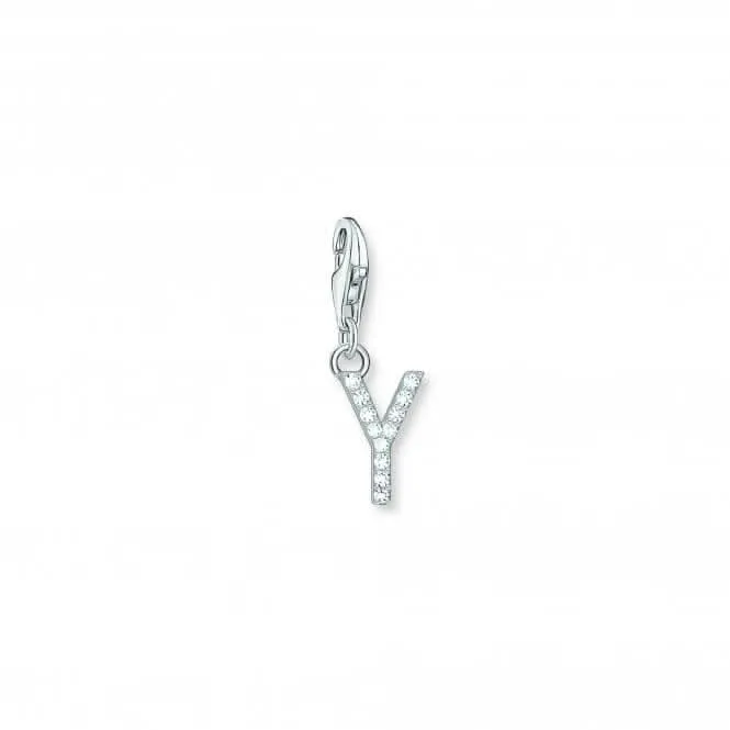 Charmista Weiß Zirkonia Buchstabe Y Charm Anhänger 1962-051-14 Thomas Sabo Sammelbare Charms