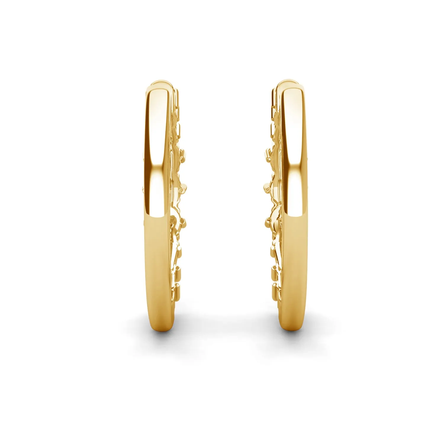 Claire 18k Weißgold plattierte 20mm Creolen mit Swarovski Kristallen