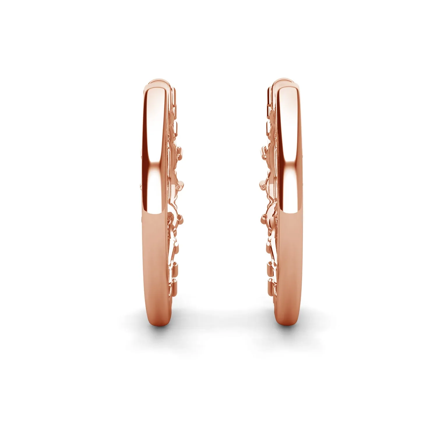 Claire 18k Weißgold plattierte 20mm Creolen mit Swarovski Kristallen
