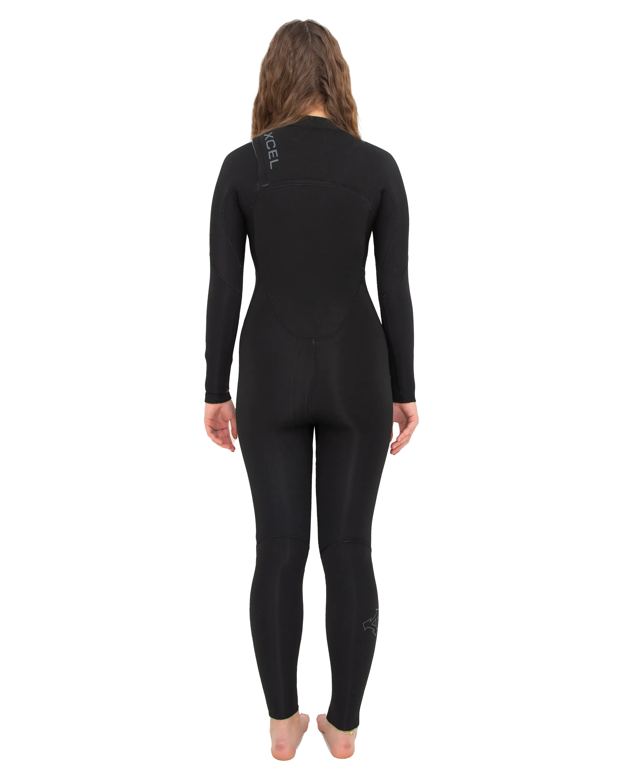 Comp 5/4mm Brustreißverschluss-Neoprenanzug in Schwarz/Schwarz