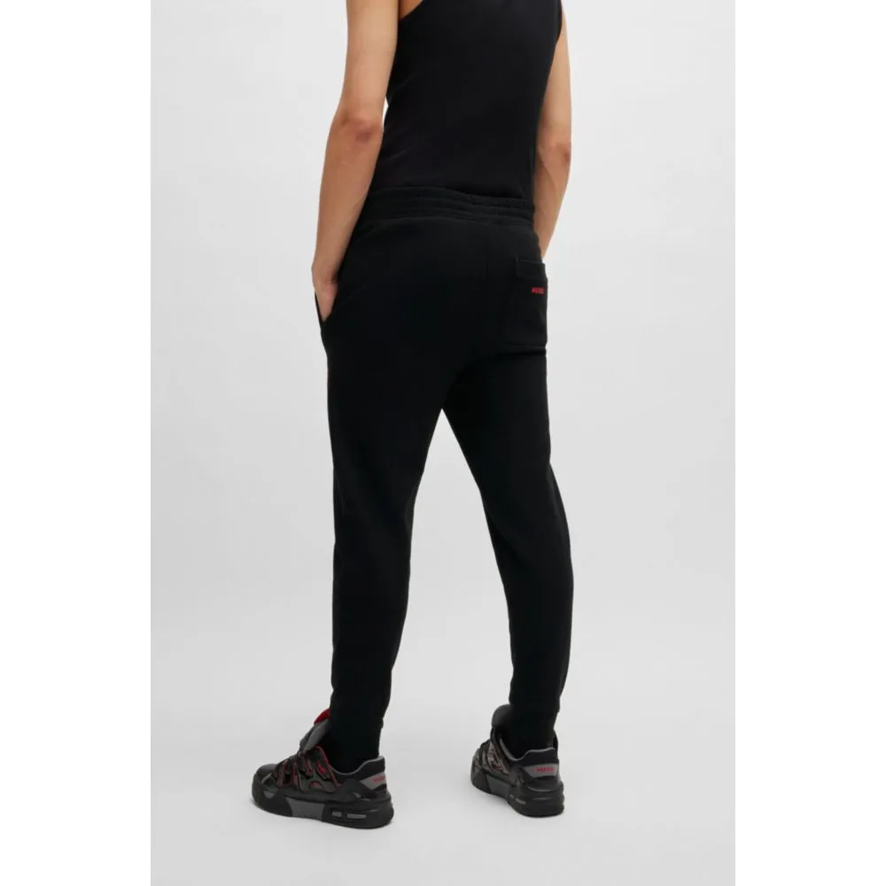 Baumwoll-Frottee-Jogginghose mit aufgeblasenen Flammen-Logo