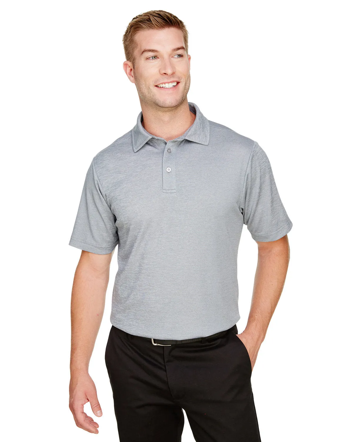 Devon & Jones DG22 CrownLux Performance Herren Adress Melange Polo