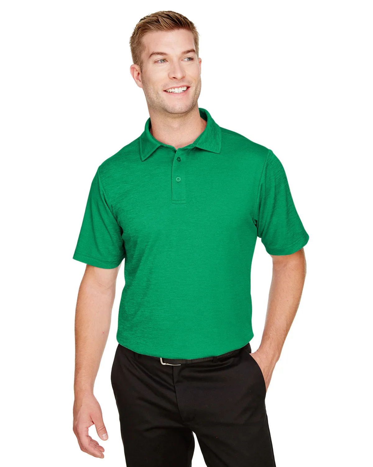 Devon & Jones DG22 CrownLux Performance Herren Adress Melange Polo