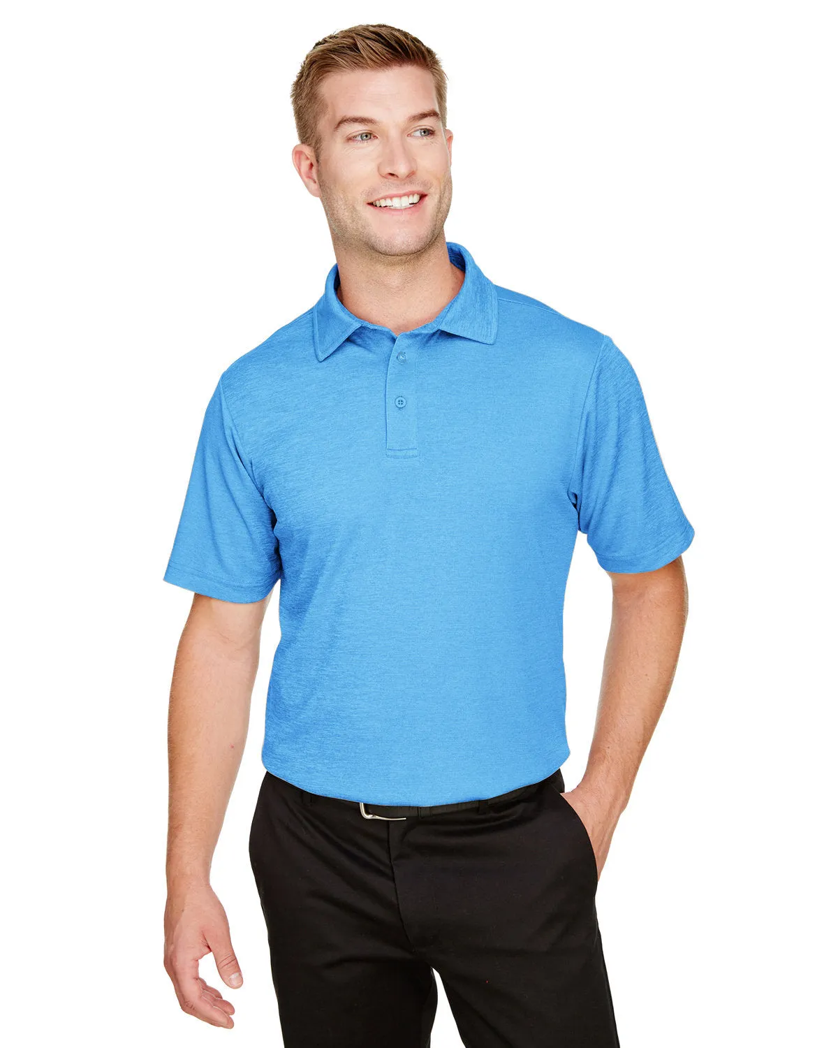 Devon & Jones DG22 CrownLux Performance Herren Adress Melange Polo