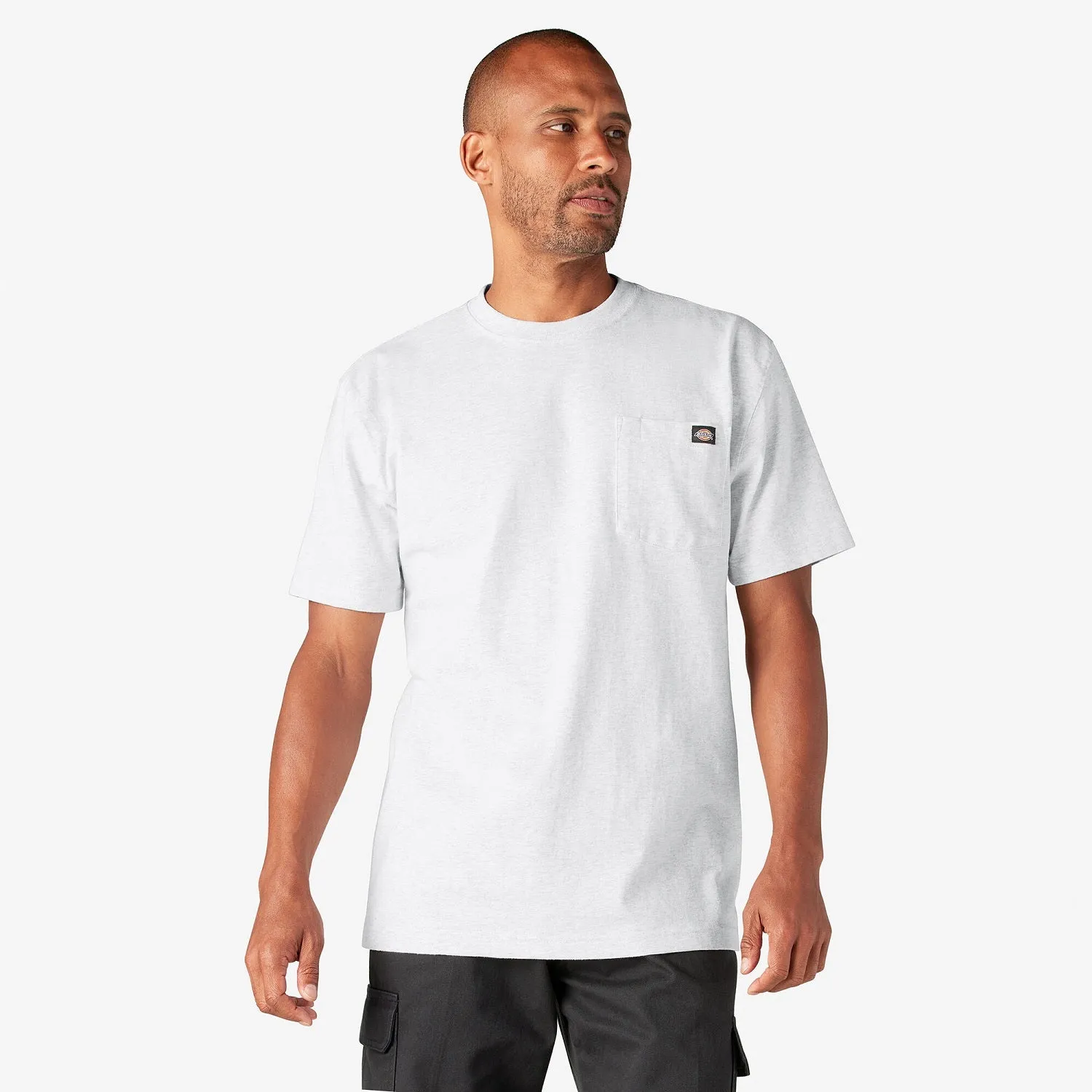 Dickies Herren Schweres Kurzarm T-Shirt mit Tasche_Aschgrau Dickies Kleidung