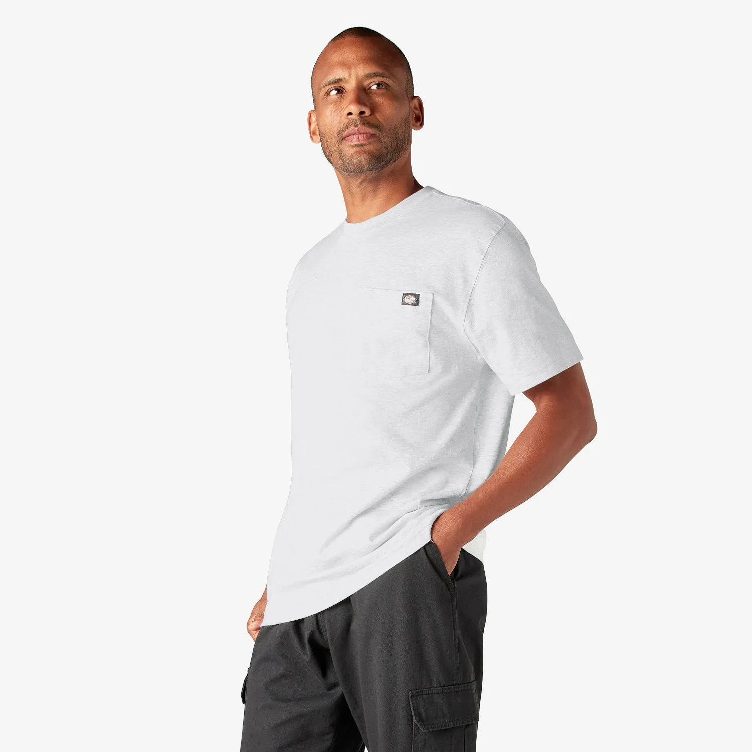 Dickies Herren Schweres Kurzarm T-Shirt mit Tasche_Aschgrau Dickies Kleidung