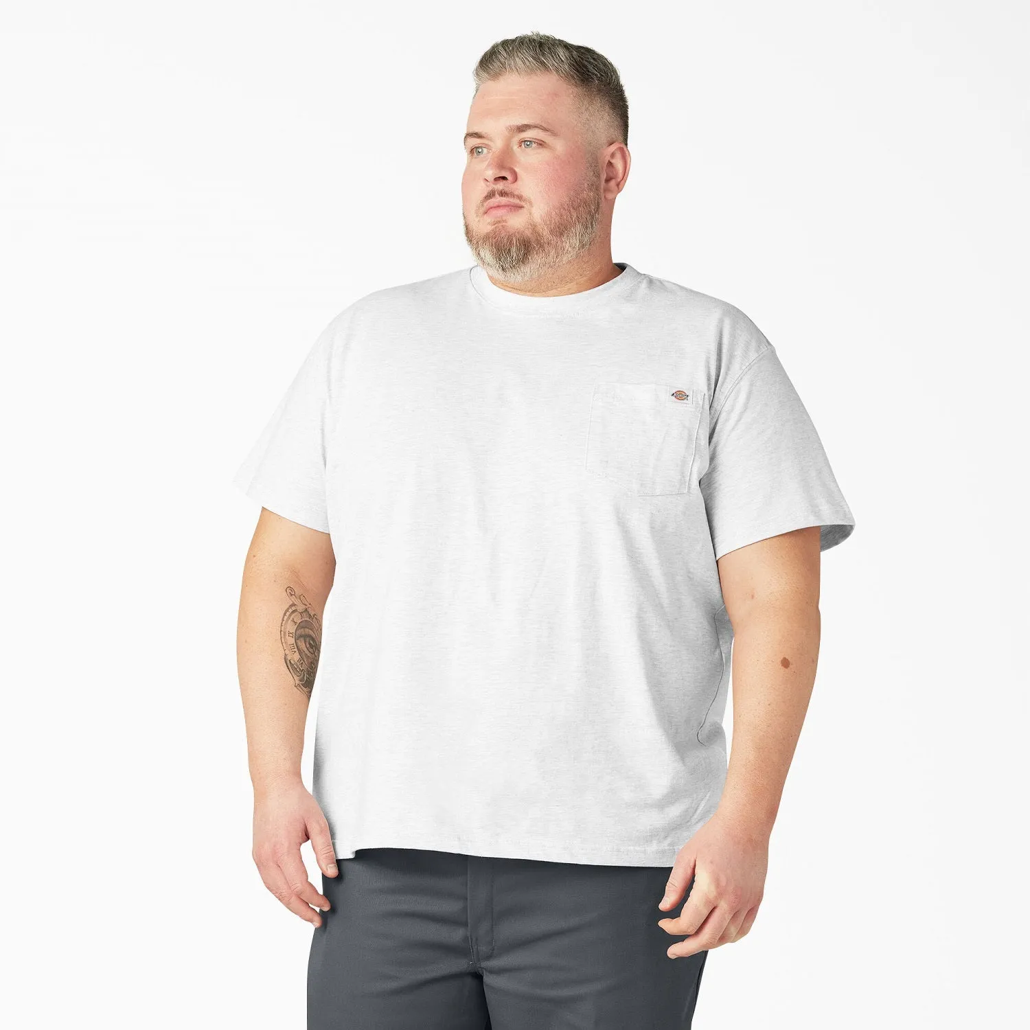 Dickies Herren Schweres Kurzarm T-Shirt mit Tasche_Aschgrau Dickies Kleidung