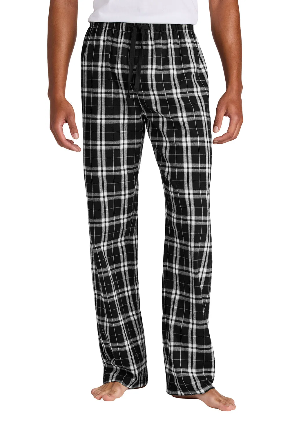 District Herren Flanell Karo Haushose - Schwarz
