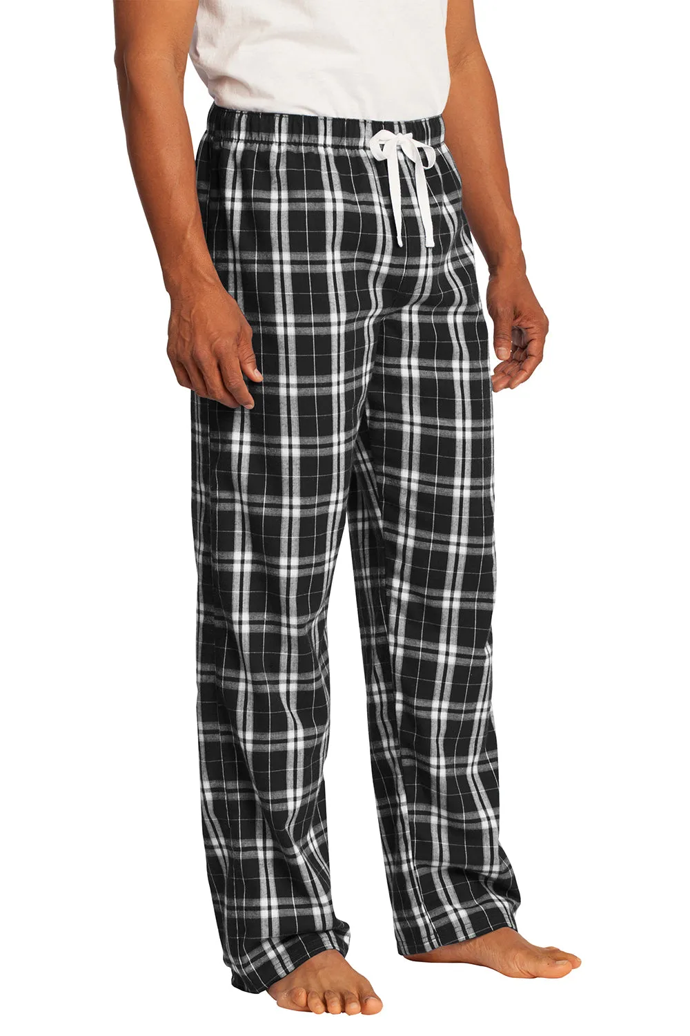 District Herren Flanell Karo Haushose - Schwarz