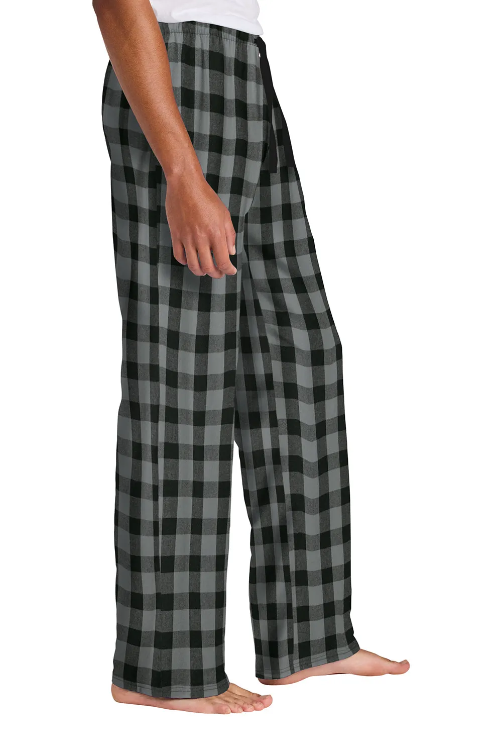 District Herren Flanell Karo Haushose - Grau/Schwarz Buffalo Karo