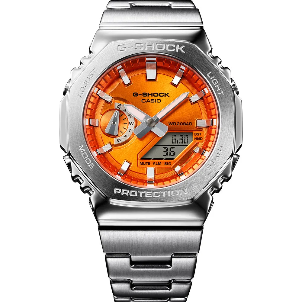 Taucheruhren für Herren G-Shock GM2110D-4A G-Steel Metallgehäuse 'CasiOak'