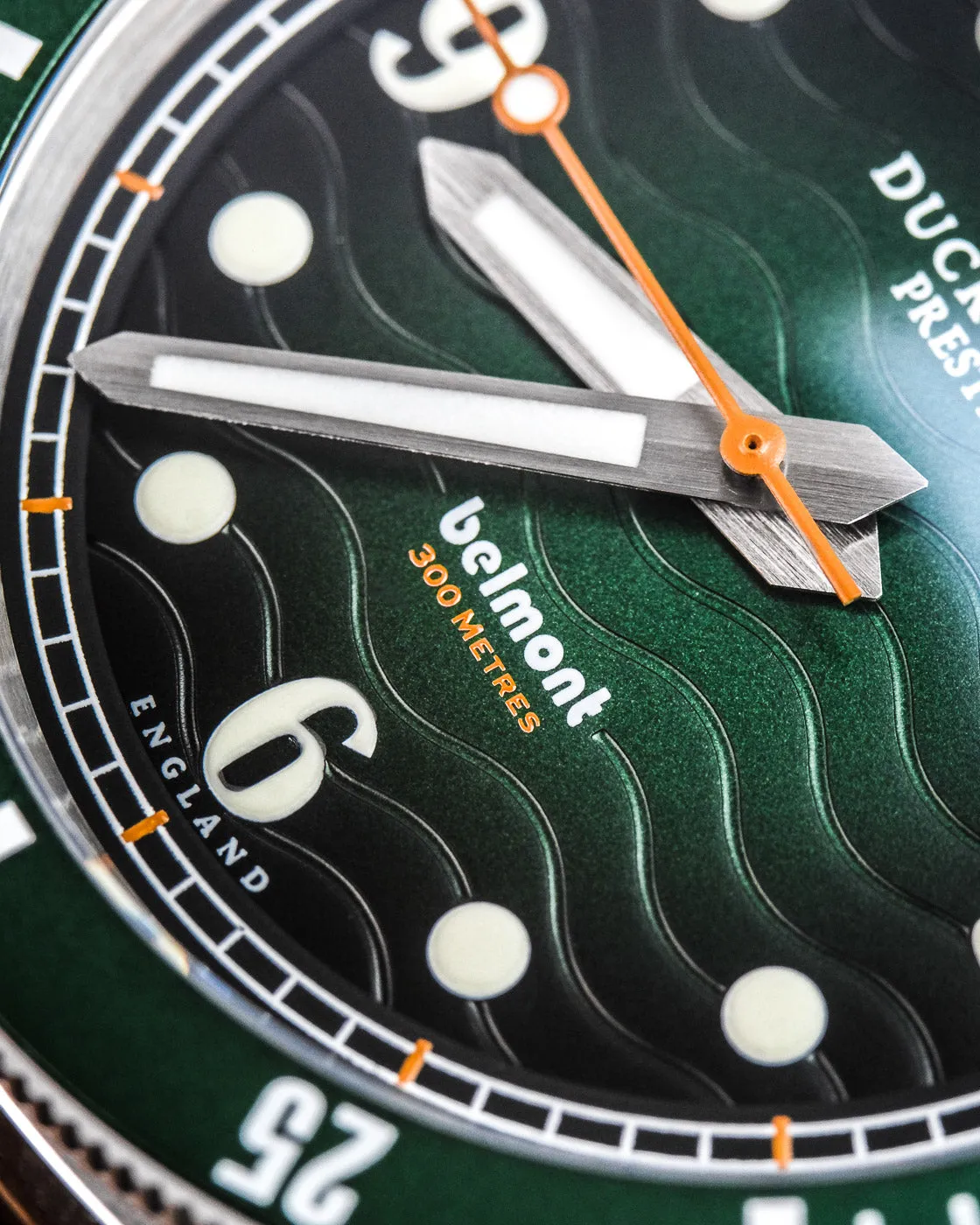 Duckworth Prestex Uhren Duckworth Prestex Belmont Taucheruhr Grün Grünes Gummiarmband
