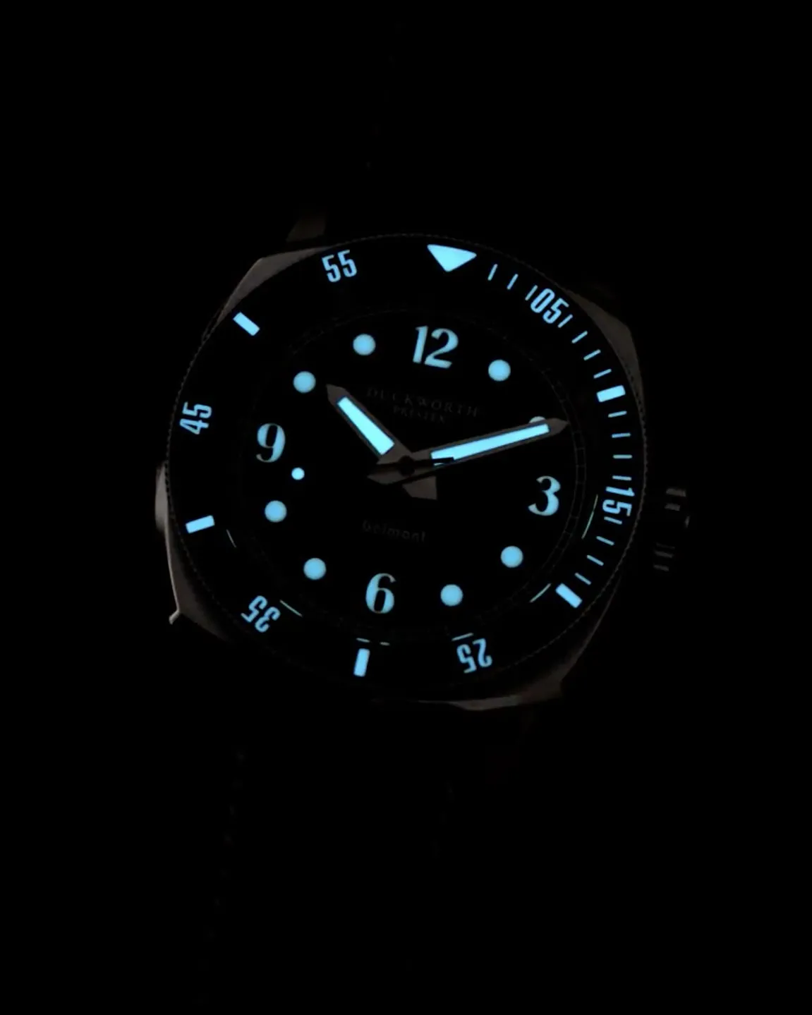 Duckworth Prestex Uhren Duckworth Prestex Belmont Taucheruhr Grün Grünes Gummiarmband