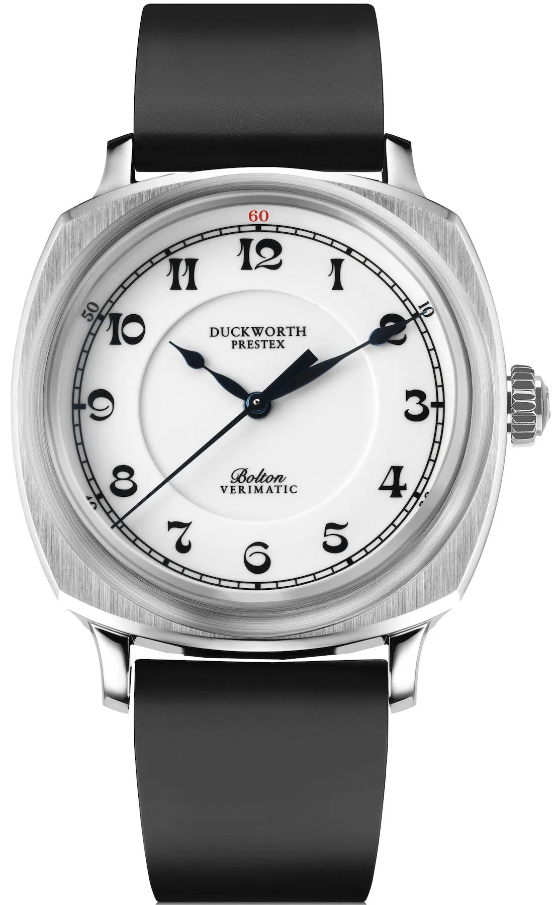 Duckworth Prestex Uhren Duckworth Prestex Bolton Verimatic Weiß Schwarz Gummi-Armbanduhr