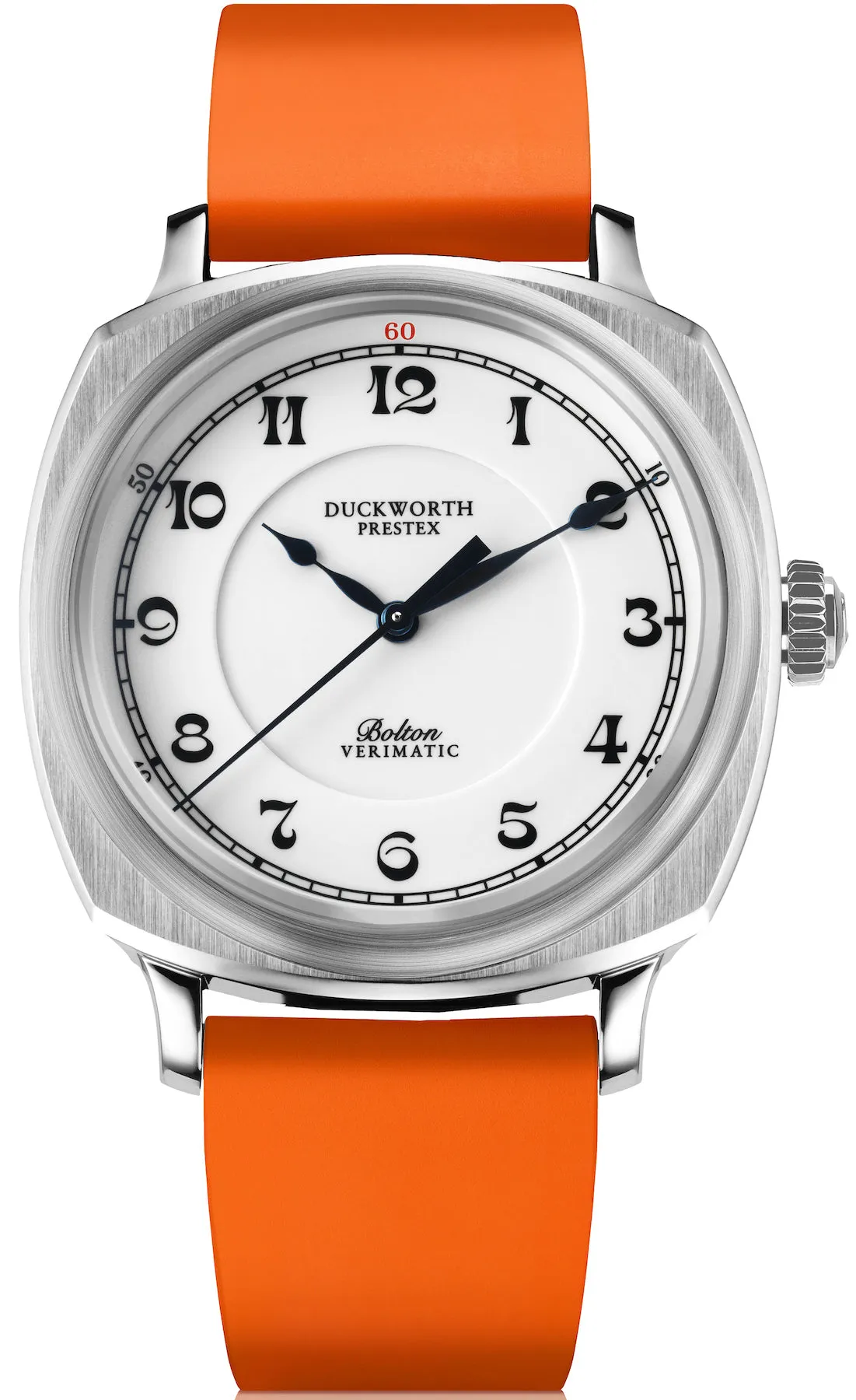 Duckworth Prestex Uhren Duckworth Prestex Bolton Verimatic Weiß Orange Gummiumbanduhr